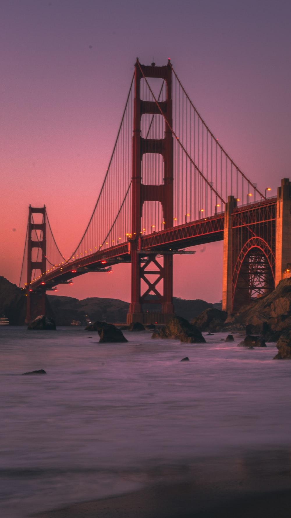 1000x1778 Golden Gate Bridge during sunset photo