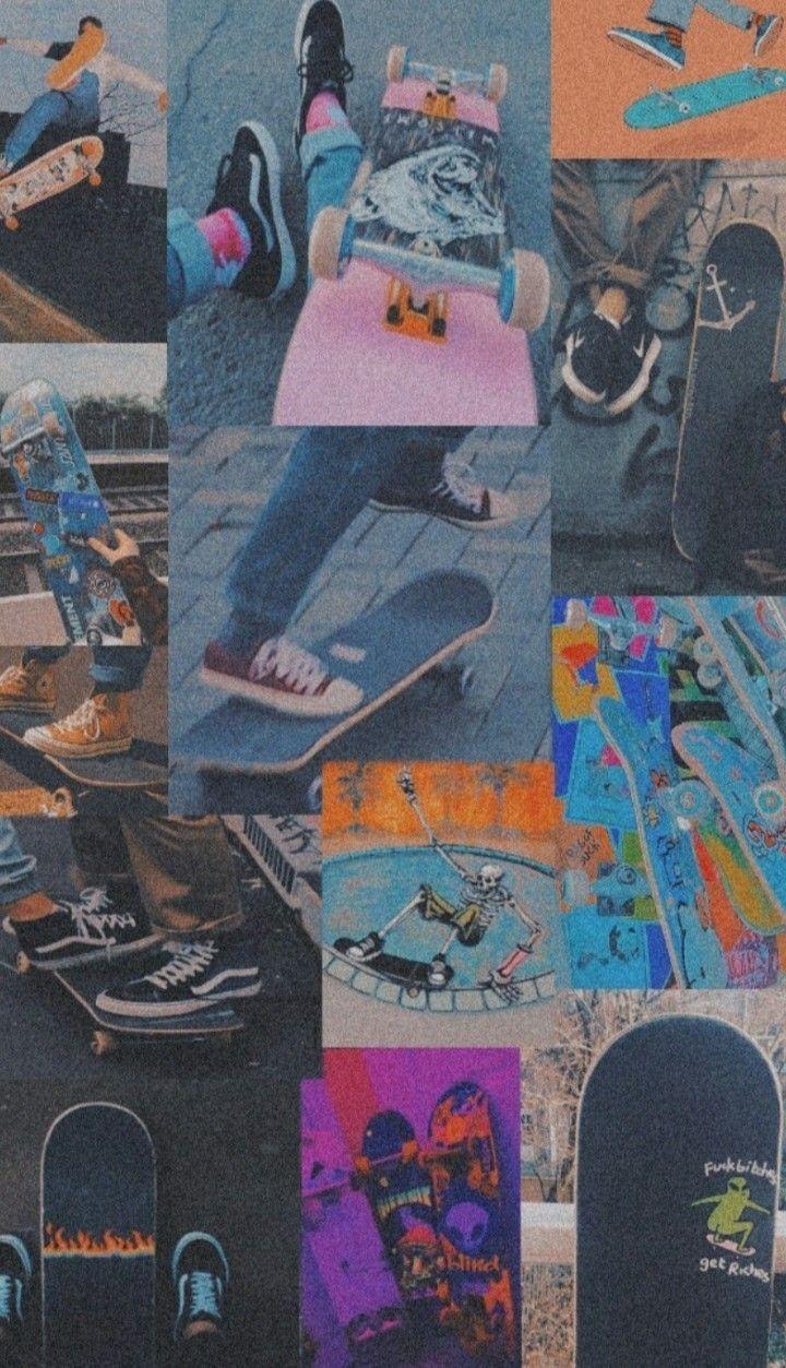 720x1253 Aesthetic skate. iPhone wallpaper, Wall collage, Cool skateboards