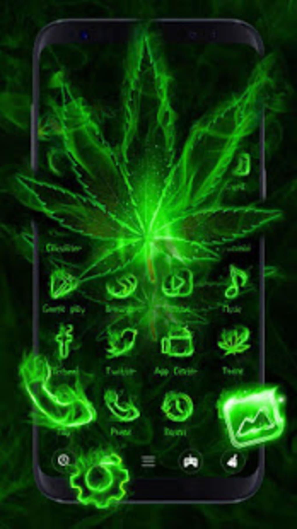 1020x1817 Neon Red Weed Wallpaper
