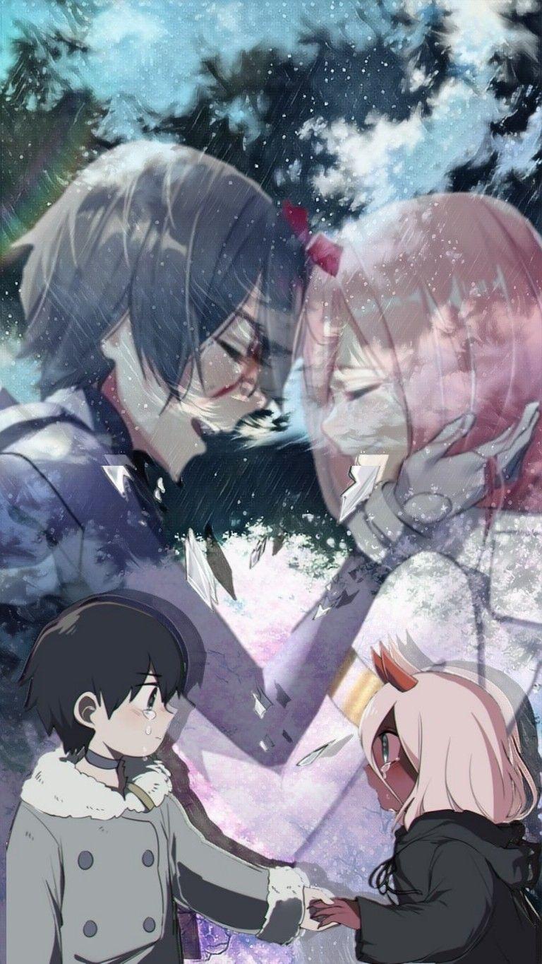 768x1364 Zero two x Hiro 4K of Wallpaper for Andriod