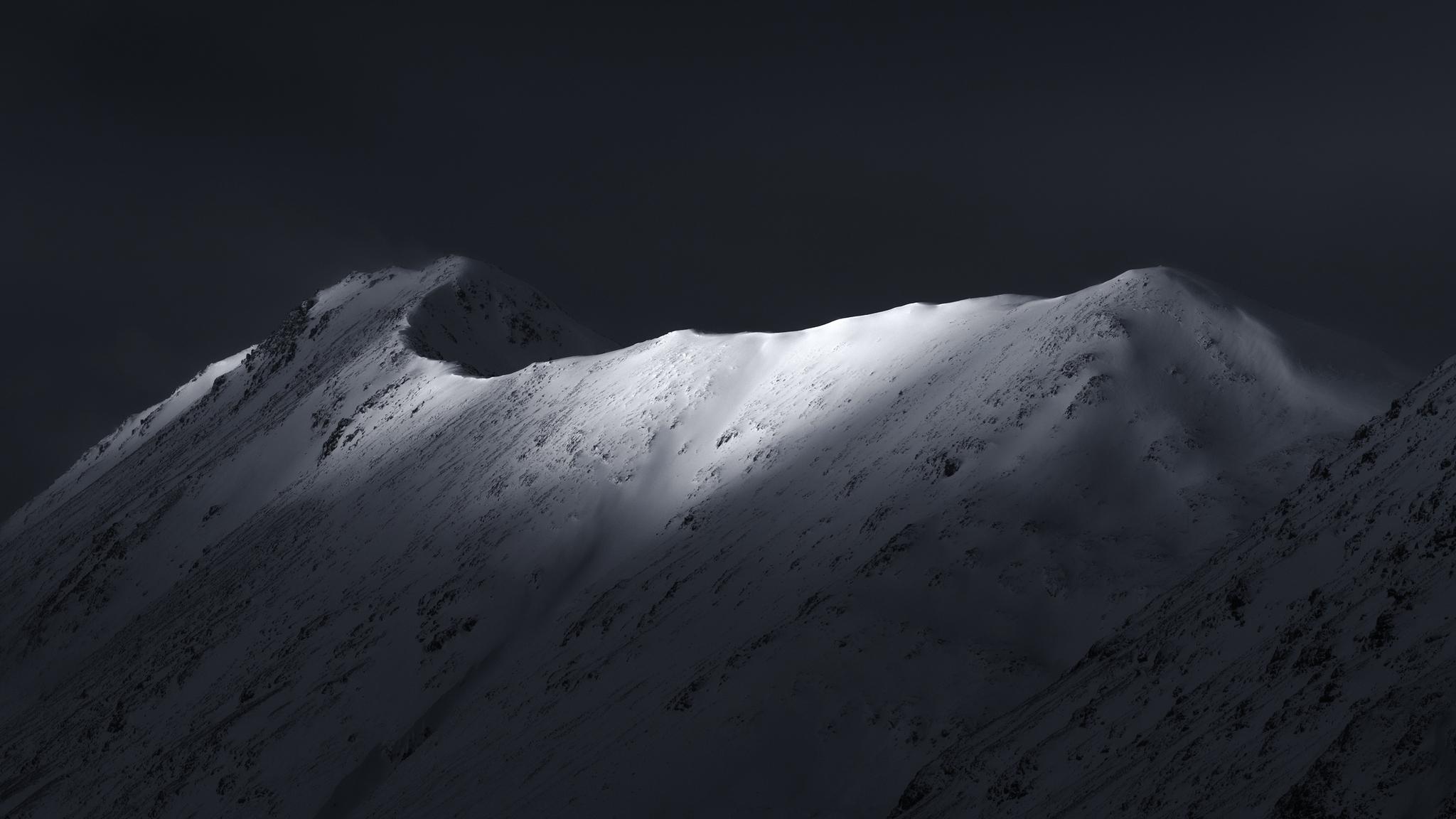 2048x1152 Dark Night Mountains 4k 2048x1152 Resolution HD 4k Wallpaper, Image, Background, Photo and Picture