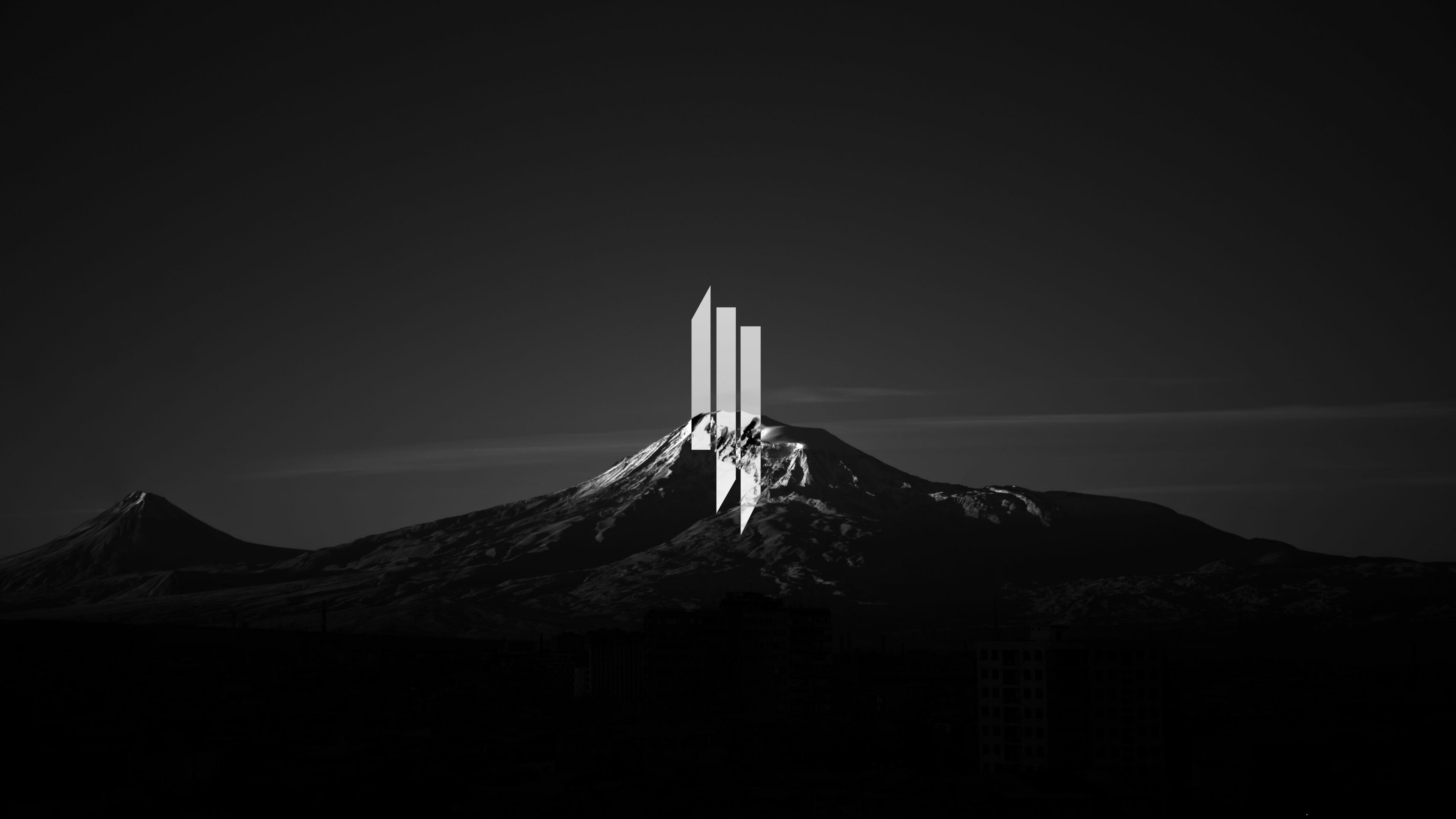 3344x1881 4k Dark Mountain Wallpaper