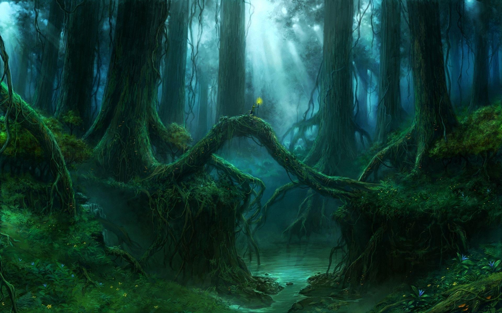 1920x1200 Magical Green Wallpaper