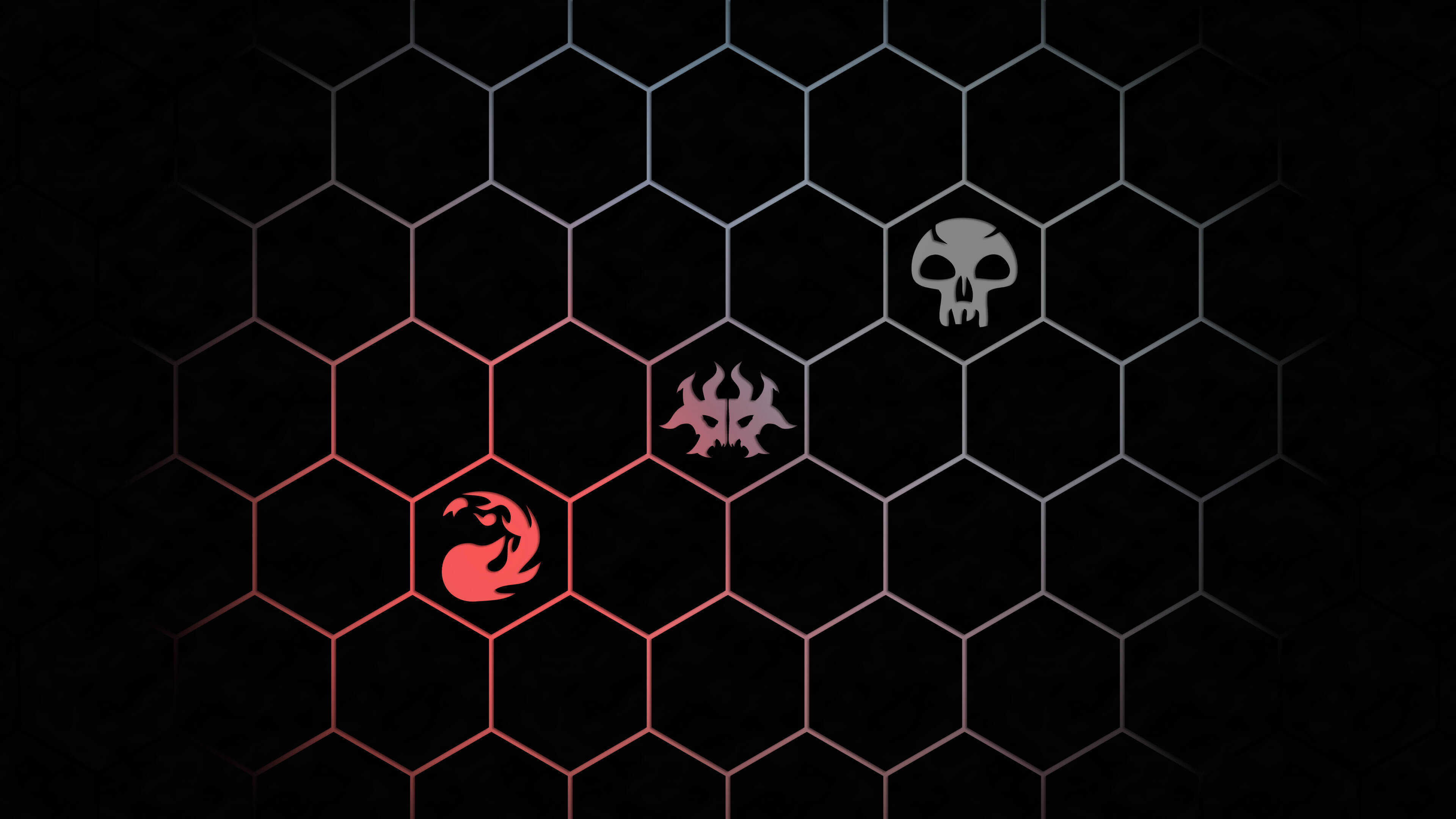 3840x2160 Magic The Gathering : Black Mana And Red Mana UHD 4K Wallpaper