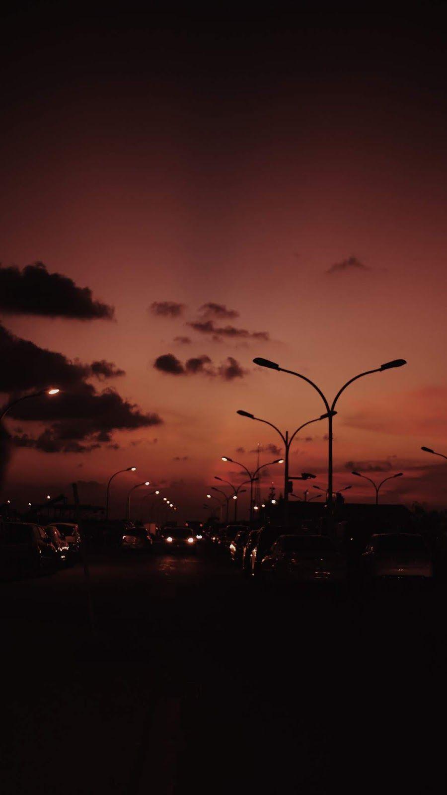 900x1600 Sunset Aesthetic Road Wallpaper