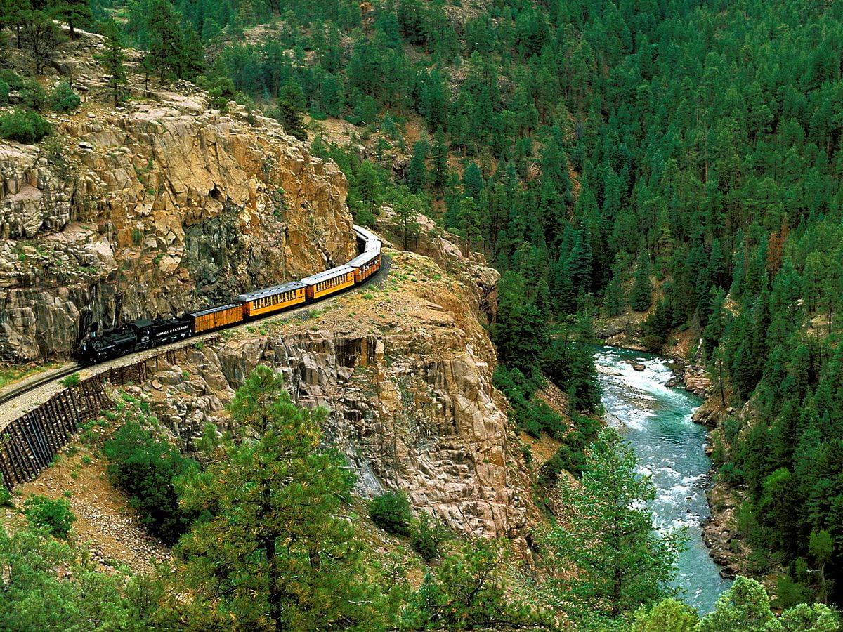1200x900 Wallpaper Railway, Valley, Nature. TOP Free background