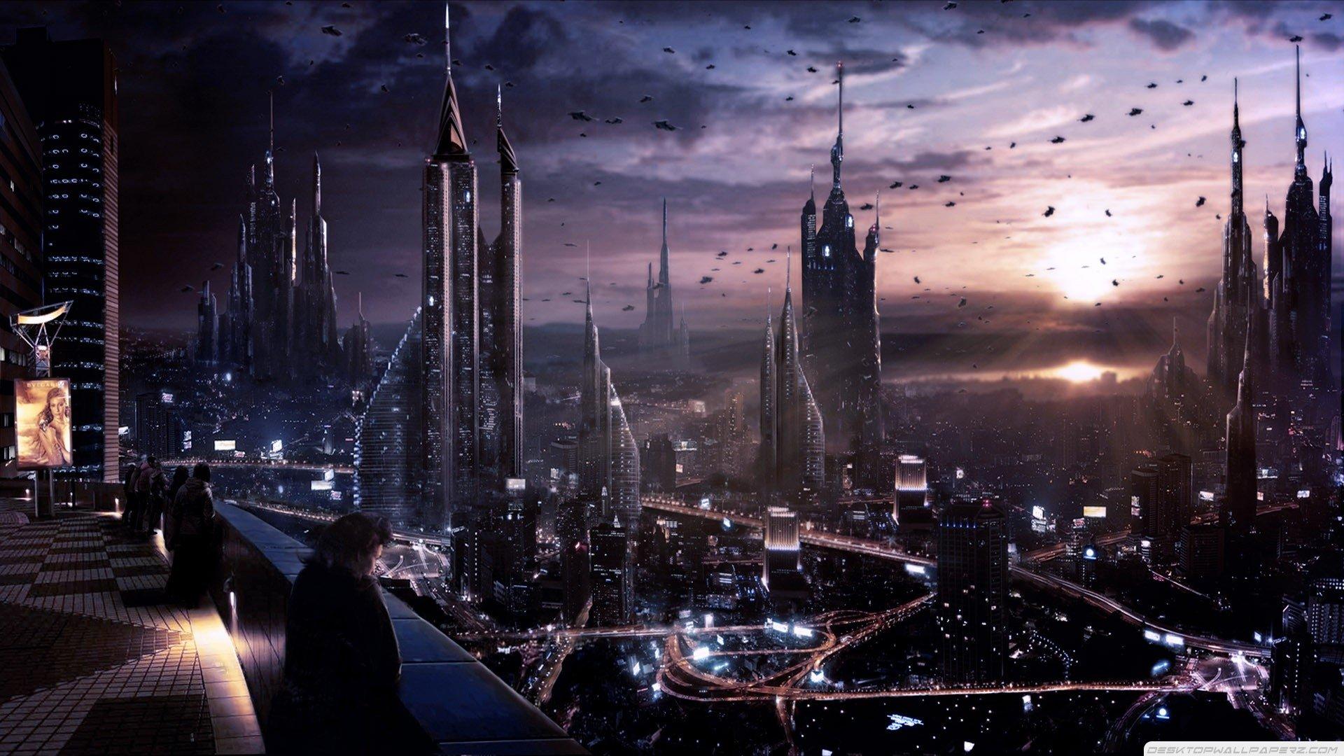 1920x1080 Free download Futuristic City Fantasy Art Skyscrapers Skylines At Night 19201080 [1920x1080] for your Desktop, Mobile & Tablet. Explore Futuristic Wallpaper. Futuristic Wallpaper, Futuristic Wallpaper HD, Futuristic Background