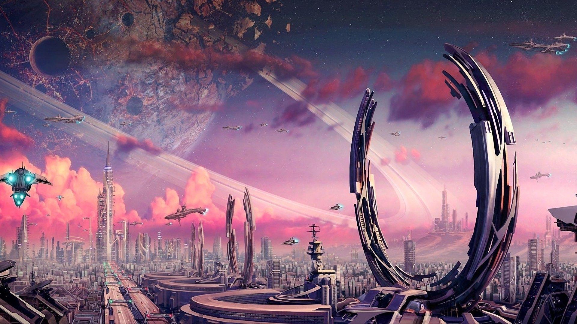 1920x1080 dystopia. Futuristic city, City artwork, Cityscape wallpaper