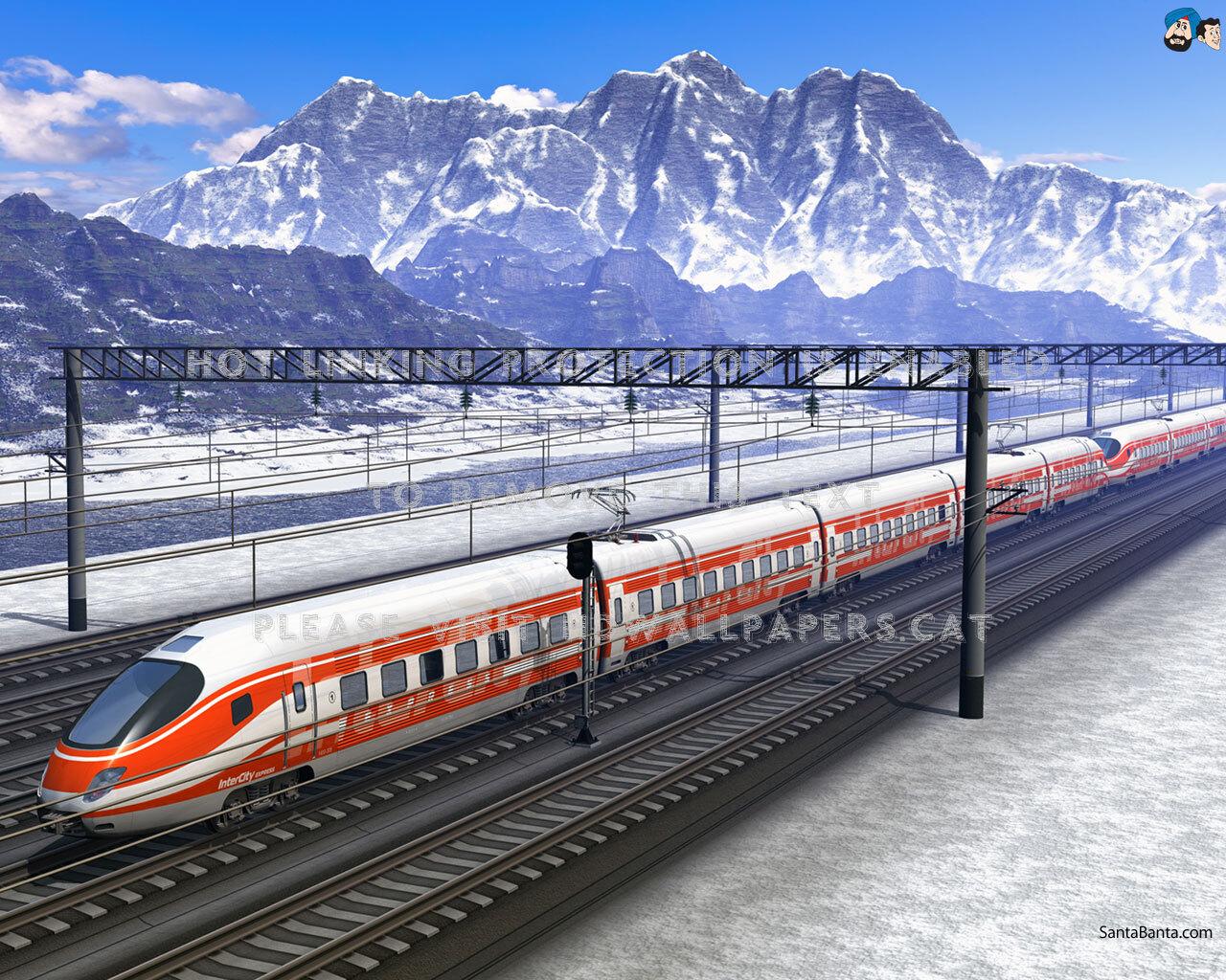 1280x1024 train with mountain back beauti aircraft