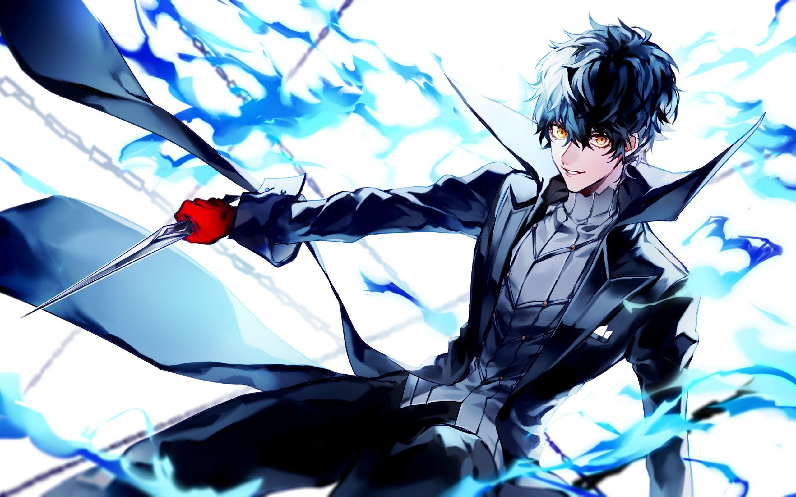 2560x1600 Download wallpaper Kurusu Akira, Joker, manga, Persona 5