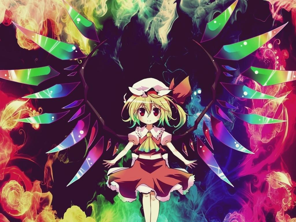 1024x768 Touhou Flandre Wallpaper