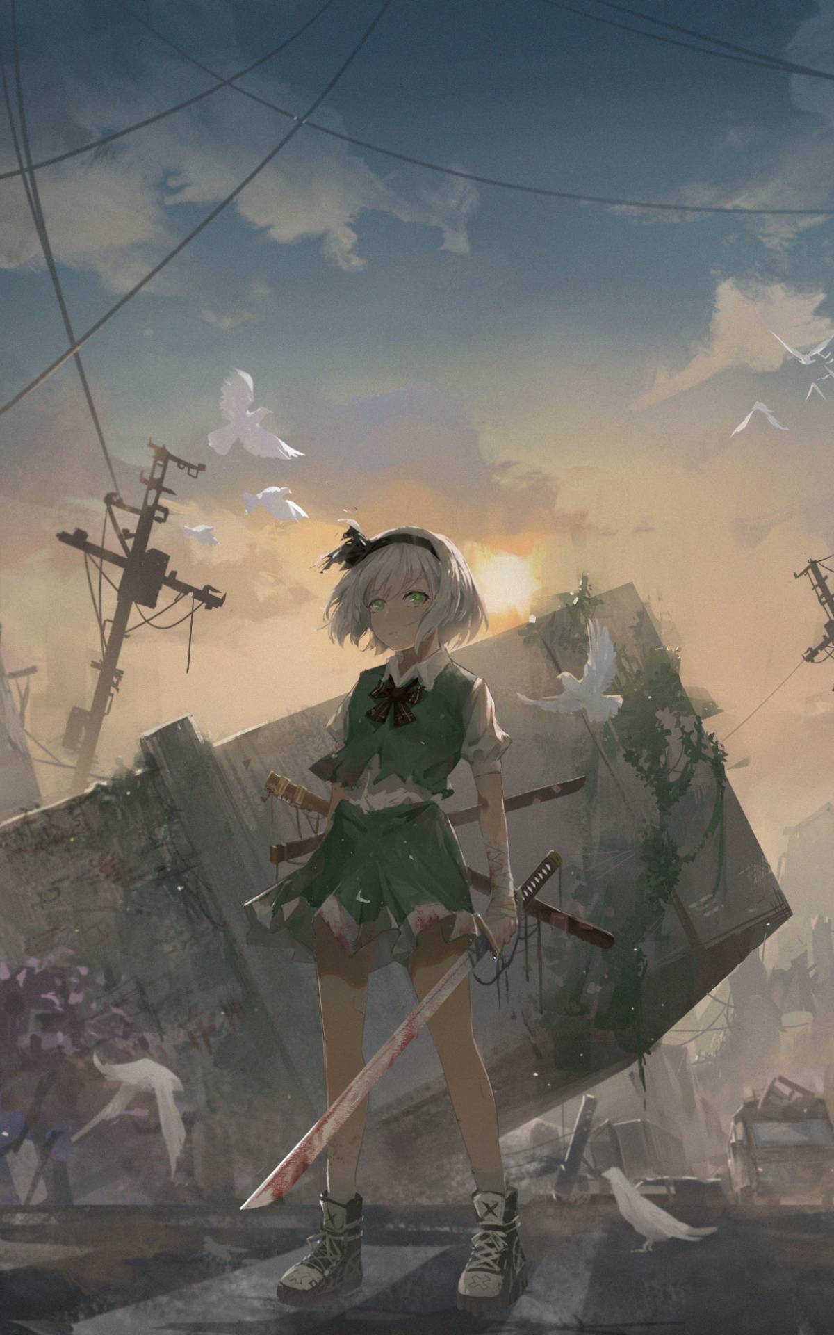 1200x1920 Youmu Konpaku Digital Art 1200x1920 Resolution Wallpaper, HD Anime 4K Wallpaper, Image, Photo and Background