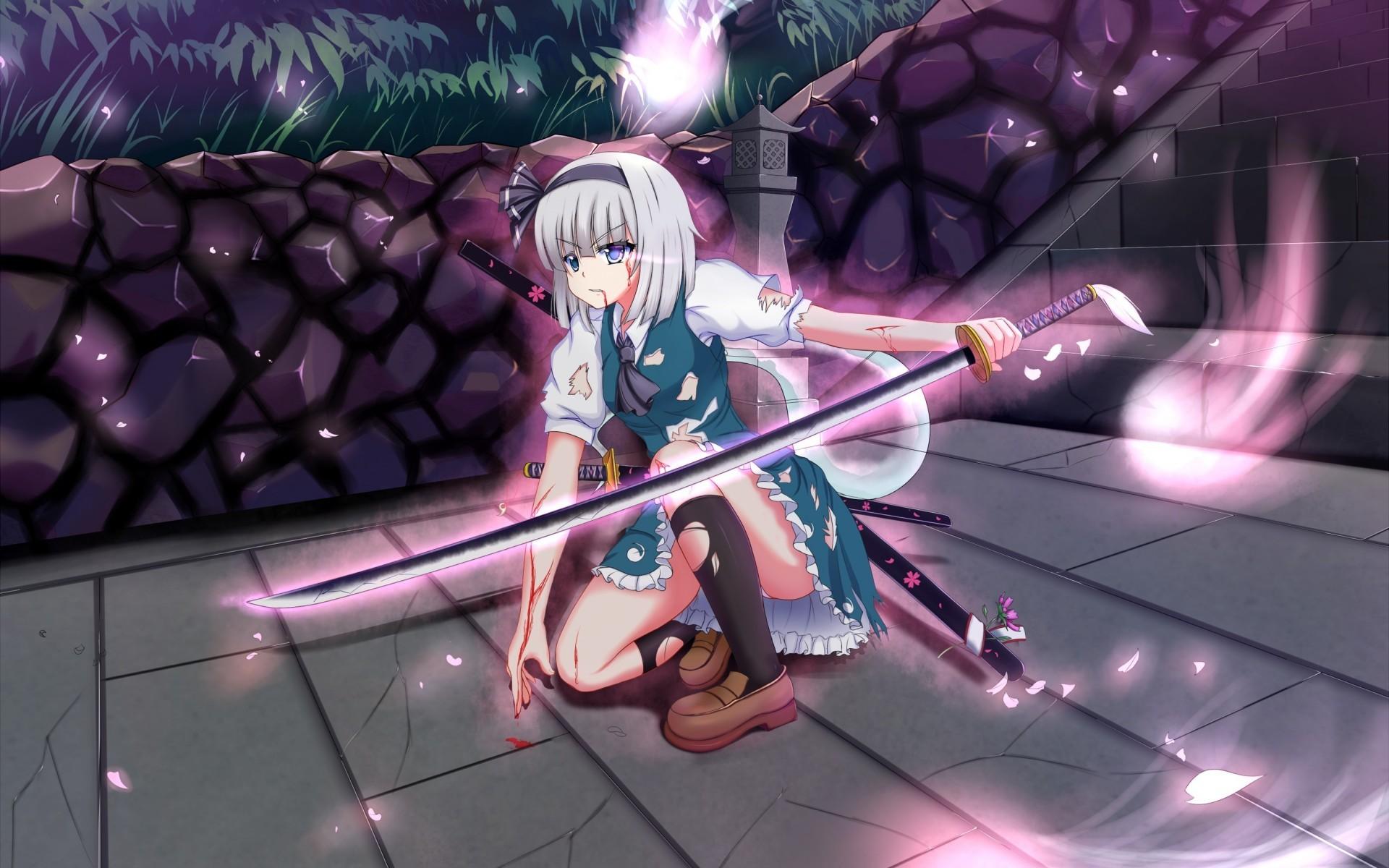 1920x1200 anime Girls, Touhou, Konpaku Youmu Wallpaper HD / Desktop and Mobile Background