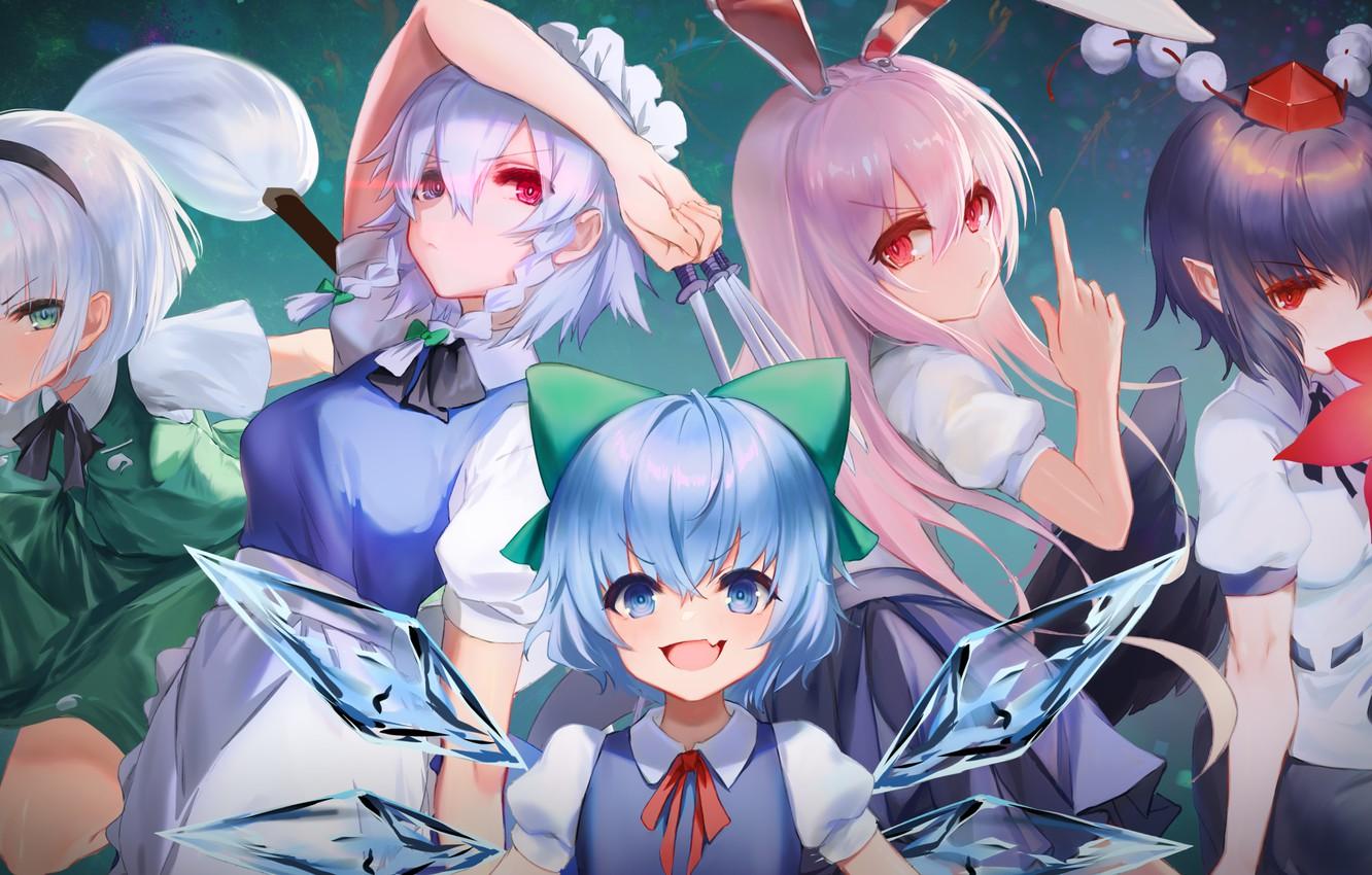 1332x850 Wallpaper Aya Shameimaru, Touhou, Cirno, Sakuya Izayoi, Traveling And Keeping Inaba, Touhou, Touhou, Youmu Konpaku image for desktop, section прочее
