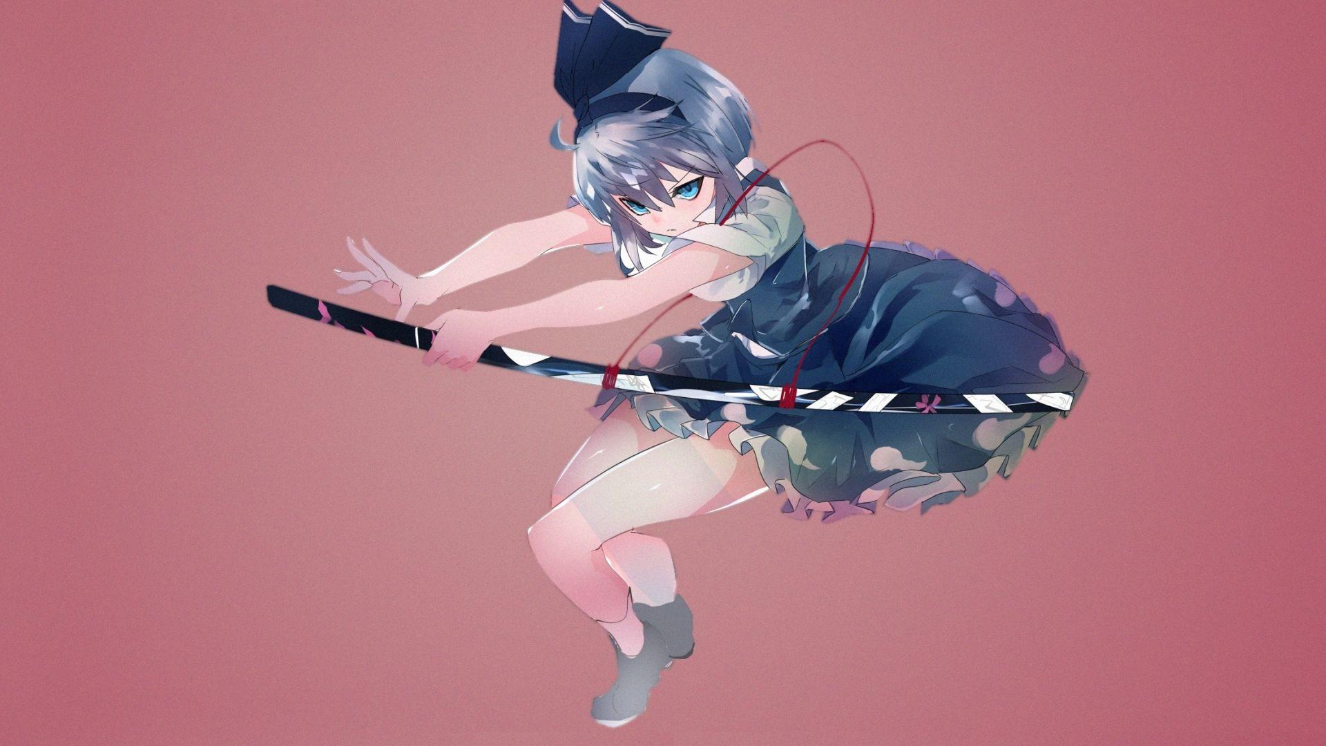 1920x1080 Desktop wallpaper youmu konpaku, warrior, touhou, anime girl, HD image, picture, background, 07523f