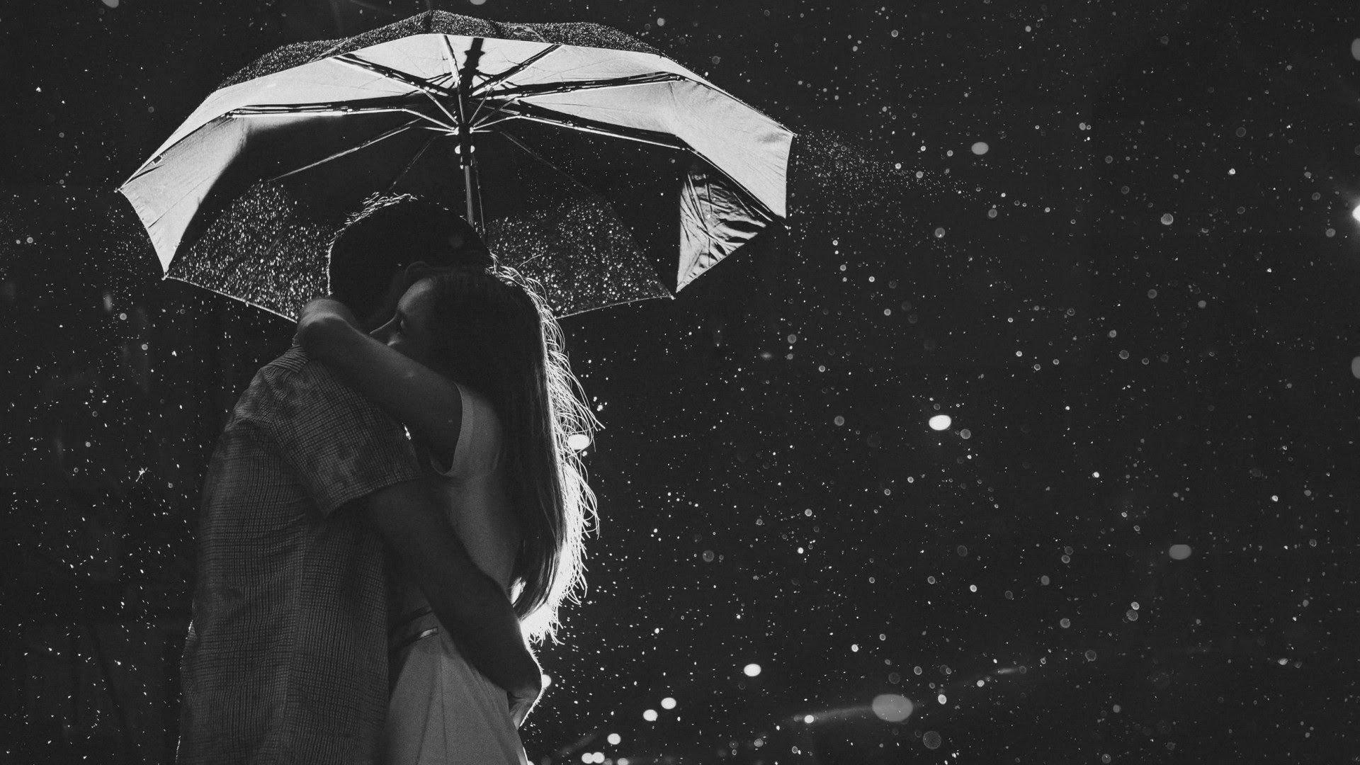1920x1080 Wallpaper Anime Couple Rain