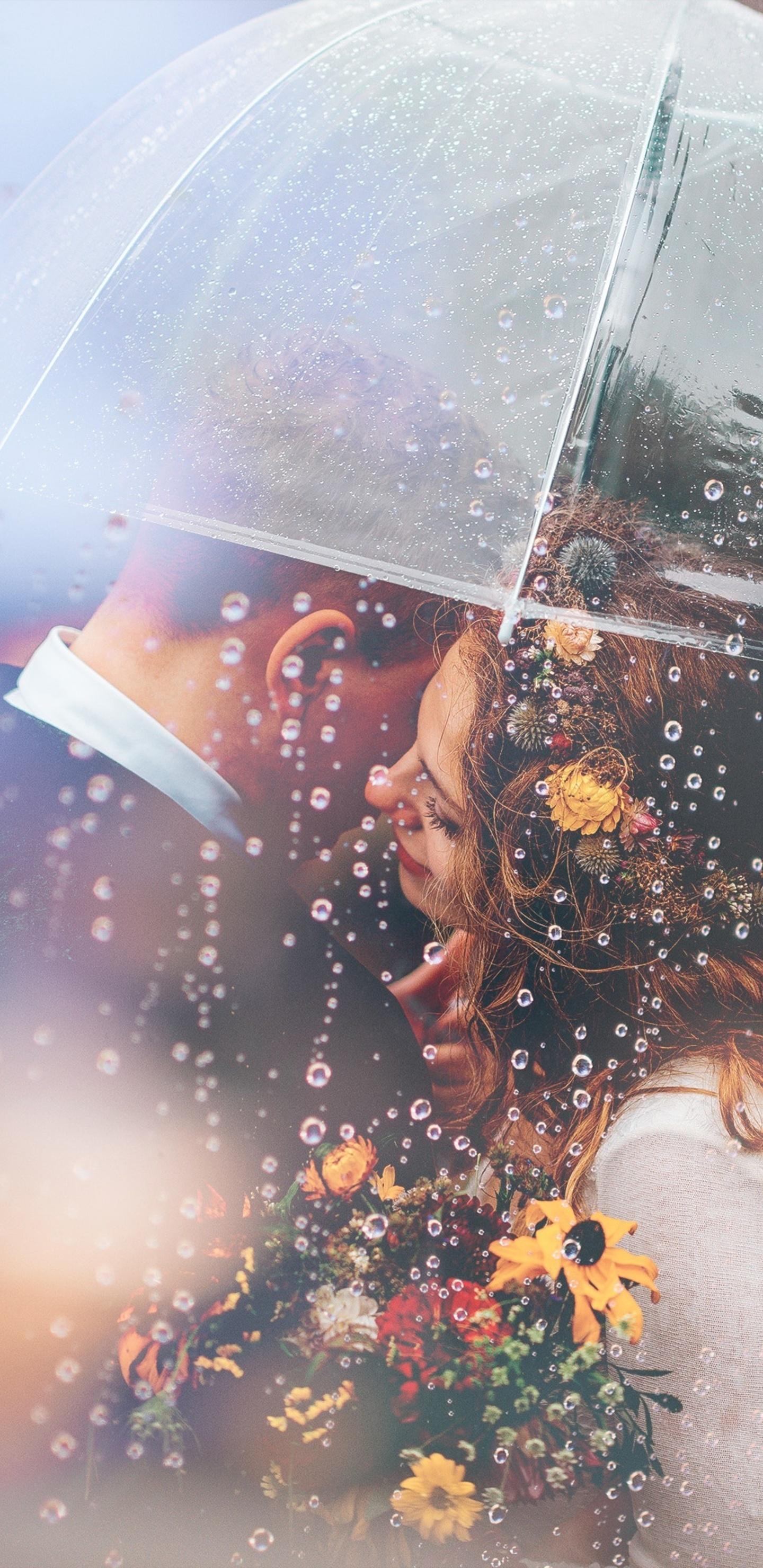 1440x2960 Married Couple Romantic Umbrella Raining Weeding Samsung Galaxy Note S S SQHD HD 4k Wallpaper, Image, Background, Photo and Picture