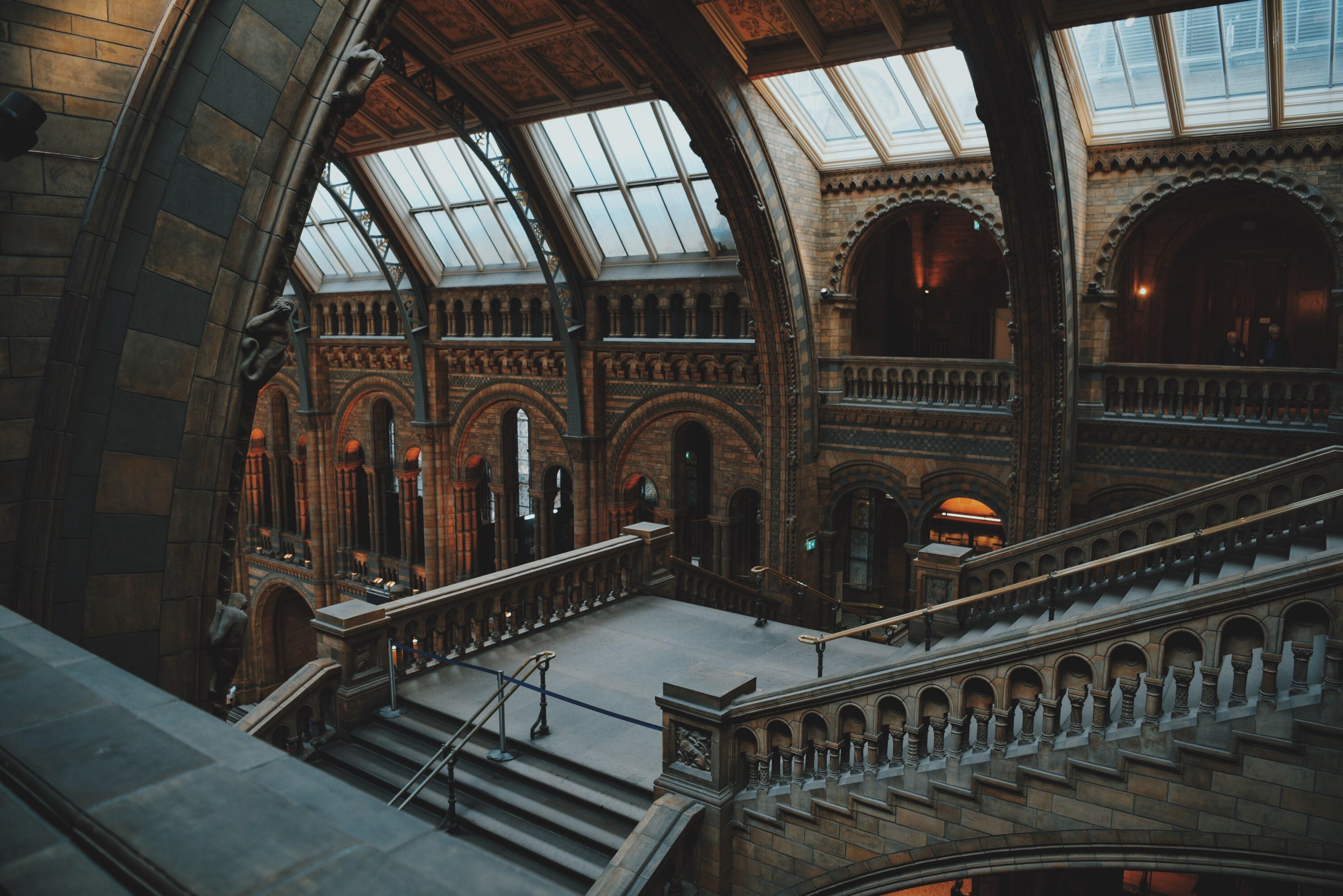 3840x2563 Wallpaper / the monumental interior of the national history museum in london, victorian museum interior 4k wallpaper