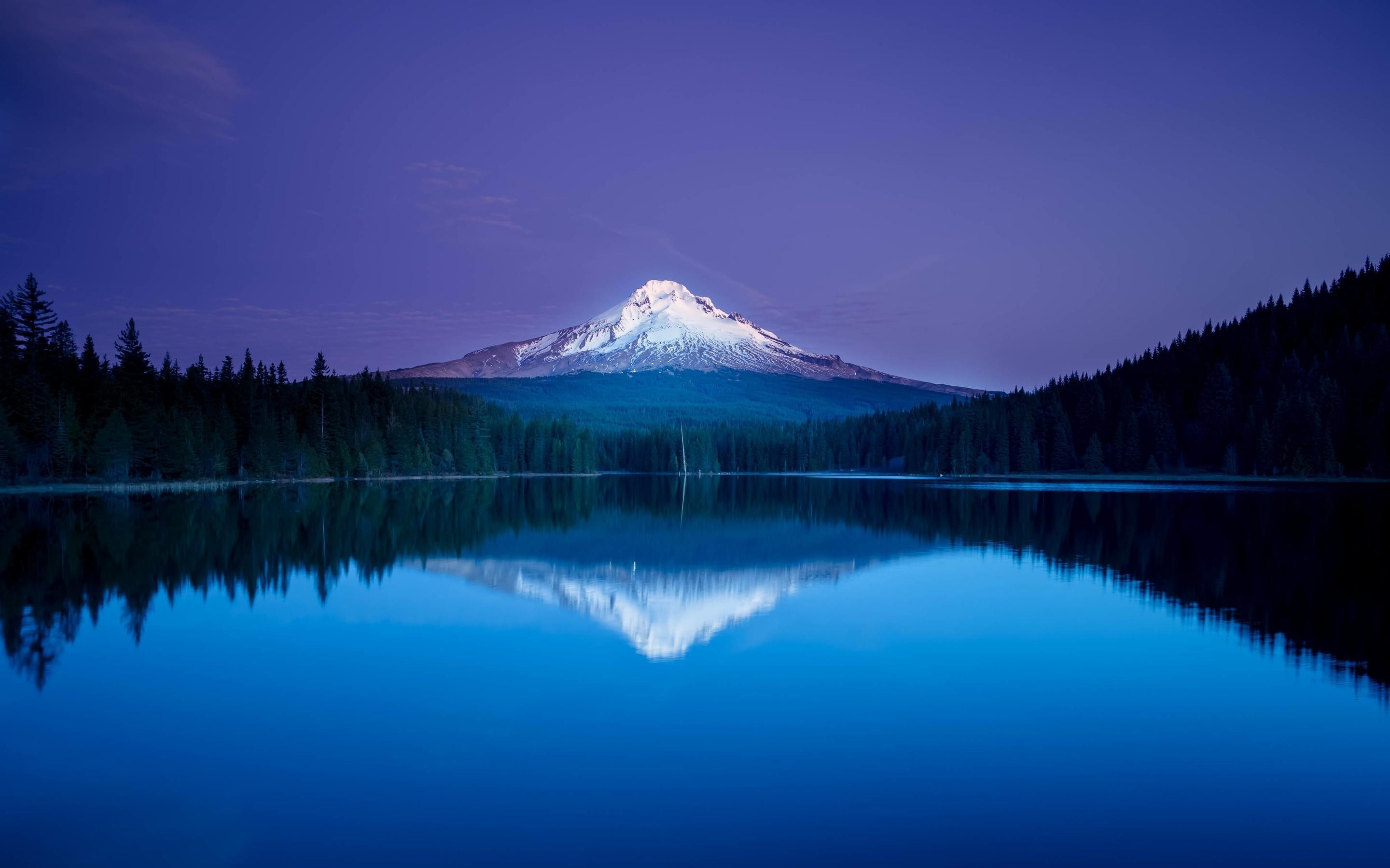 2880x1800 Blue Mountain Lake Oregon HD Wallpaper