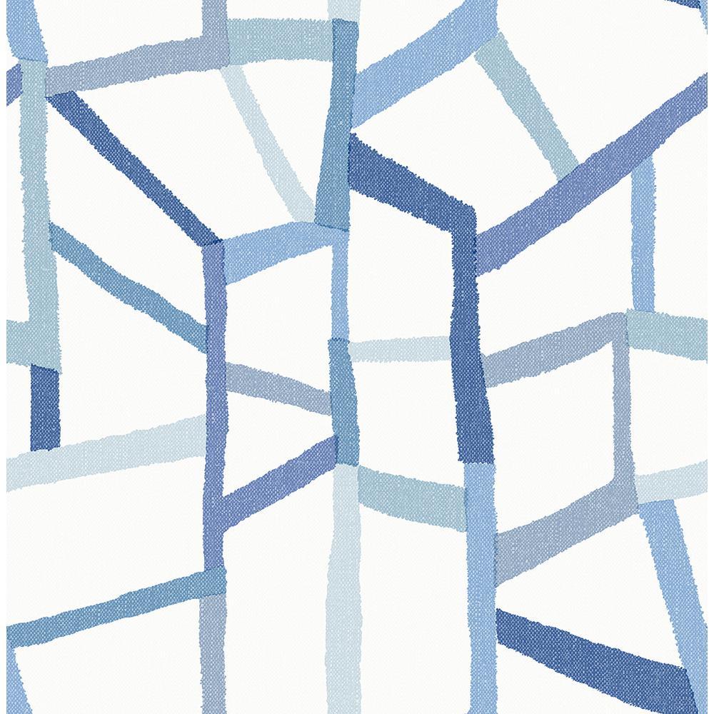 1000x1000 A Street Prints Tate Blue Geometric Linen Blue Paper Strippable Roll (Covers 56.4 Sq. Ft.) 2903 25849 Home Depot