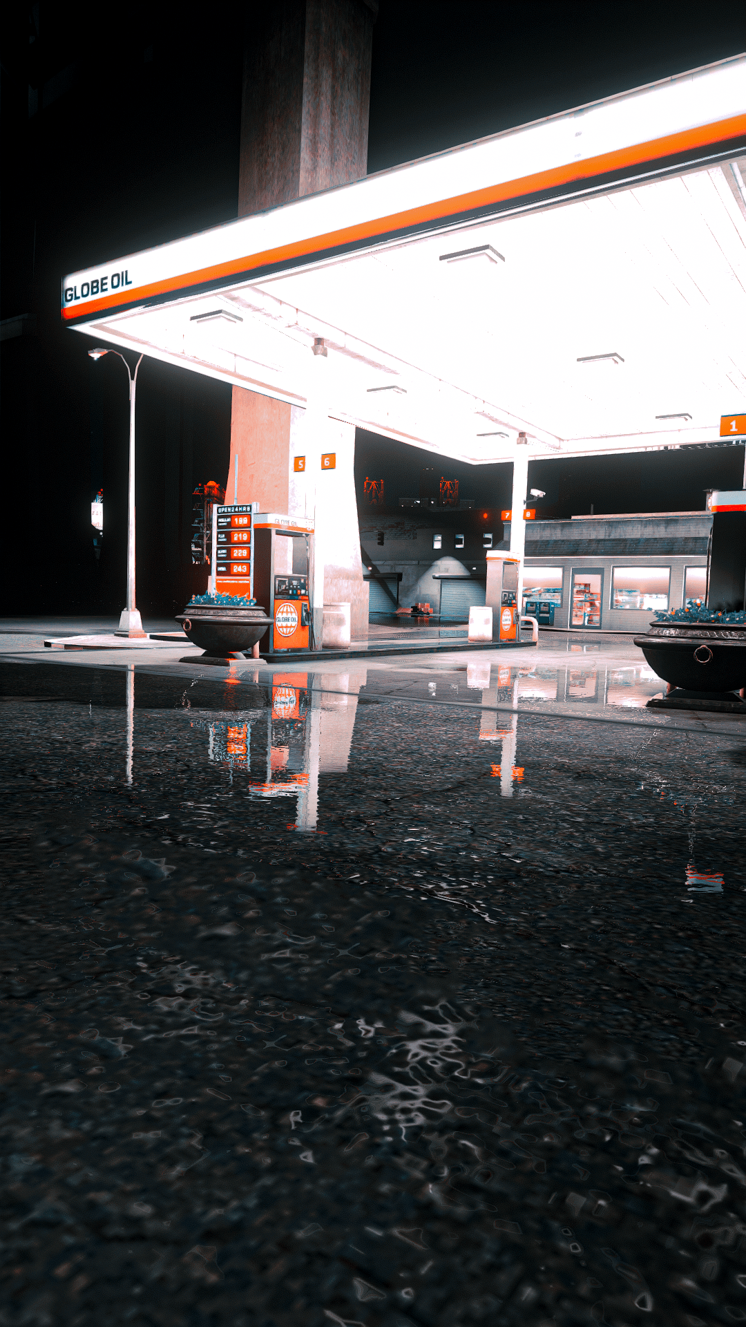 1080x1920 Neon Gas Station của Nikolay E [2500×1562] - Hình nền Dump