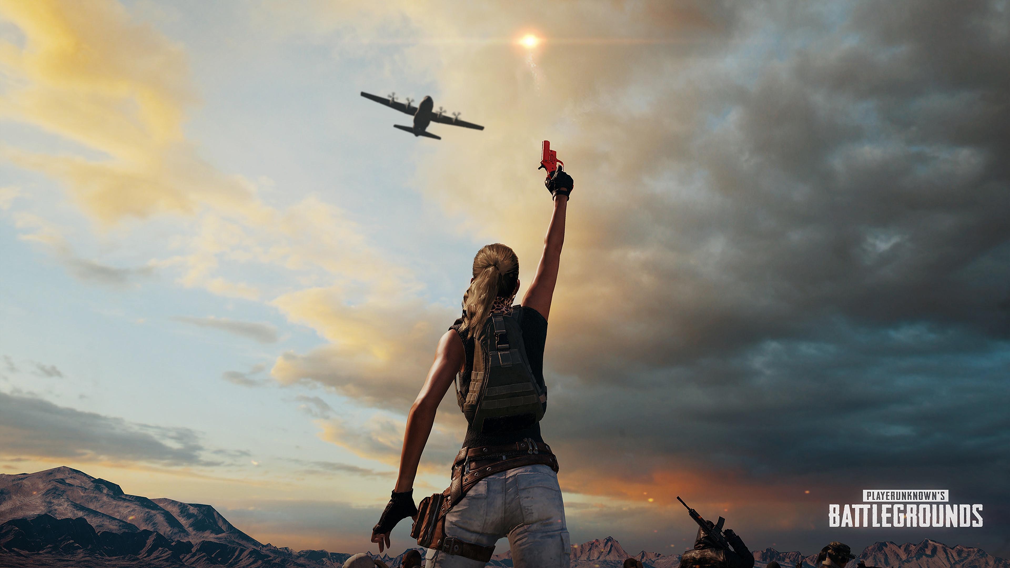 3840x2160 PUBG Flare Gun PlayerUnknown's Battlegrounds 4K Wallpaper