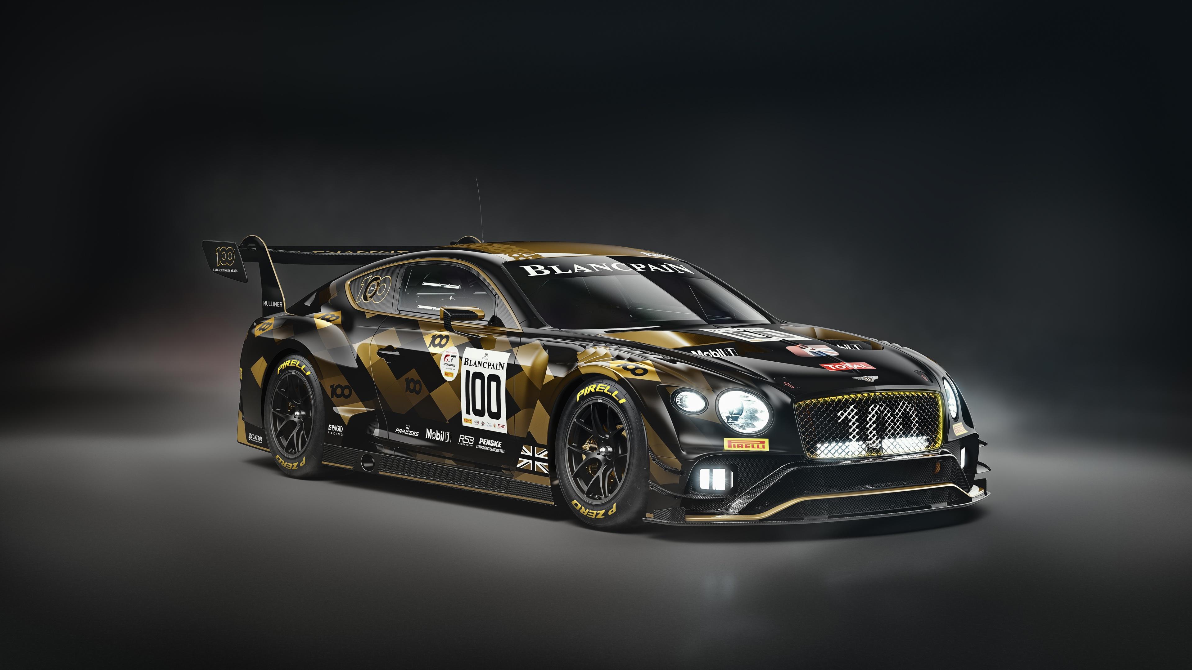 3840x2160 Bentley Continental GT3 Wallpaper 4K, 5K, Black Dark