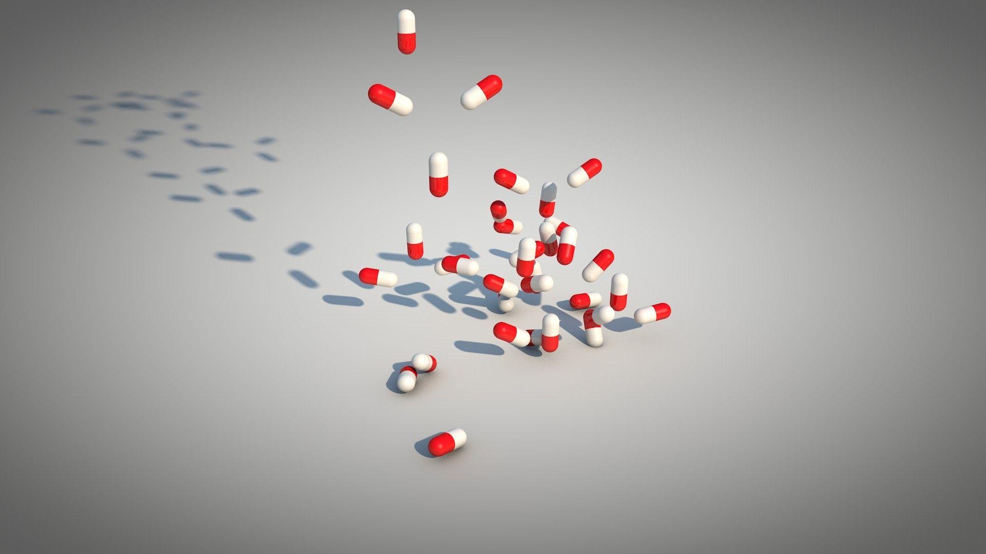 1920x1080 3D renders cinema4d cinema 4d drugs falling down wallpaper
