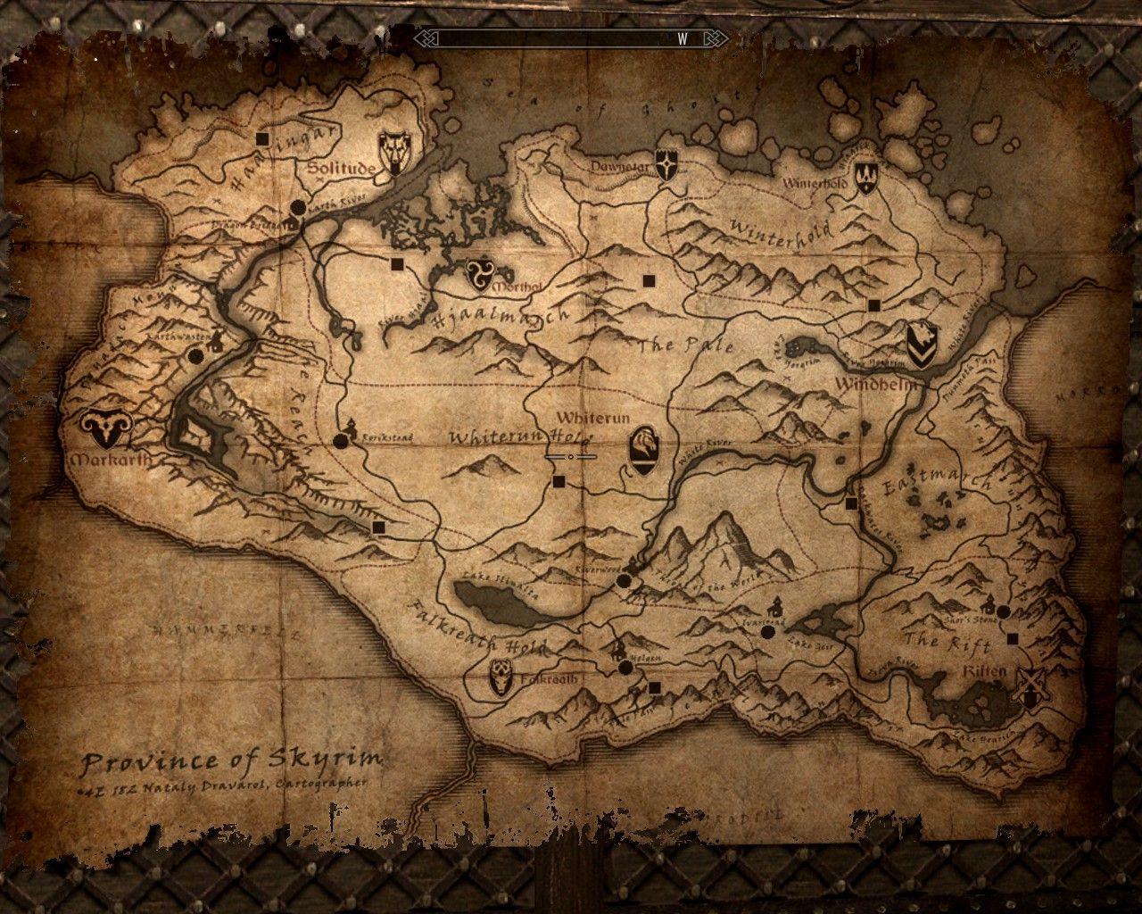 Elder Scrolls 5 Map Skyrim Map Wallpapers - Top Free Skyrim Map Backgrounds - Wallpaperaccess