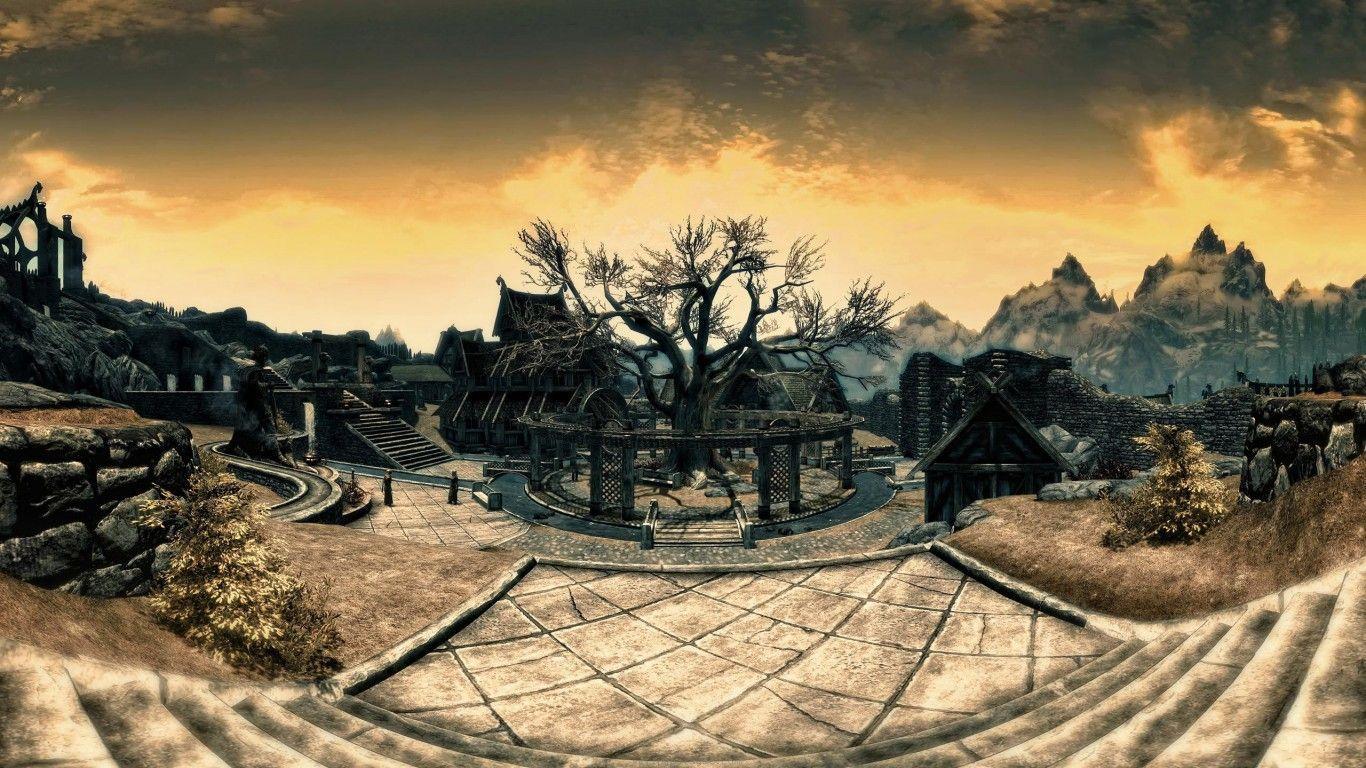 1366x768 Skyrim Map Wallpaper. Skyrim map, Skyrim, Map wallpaper