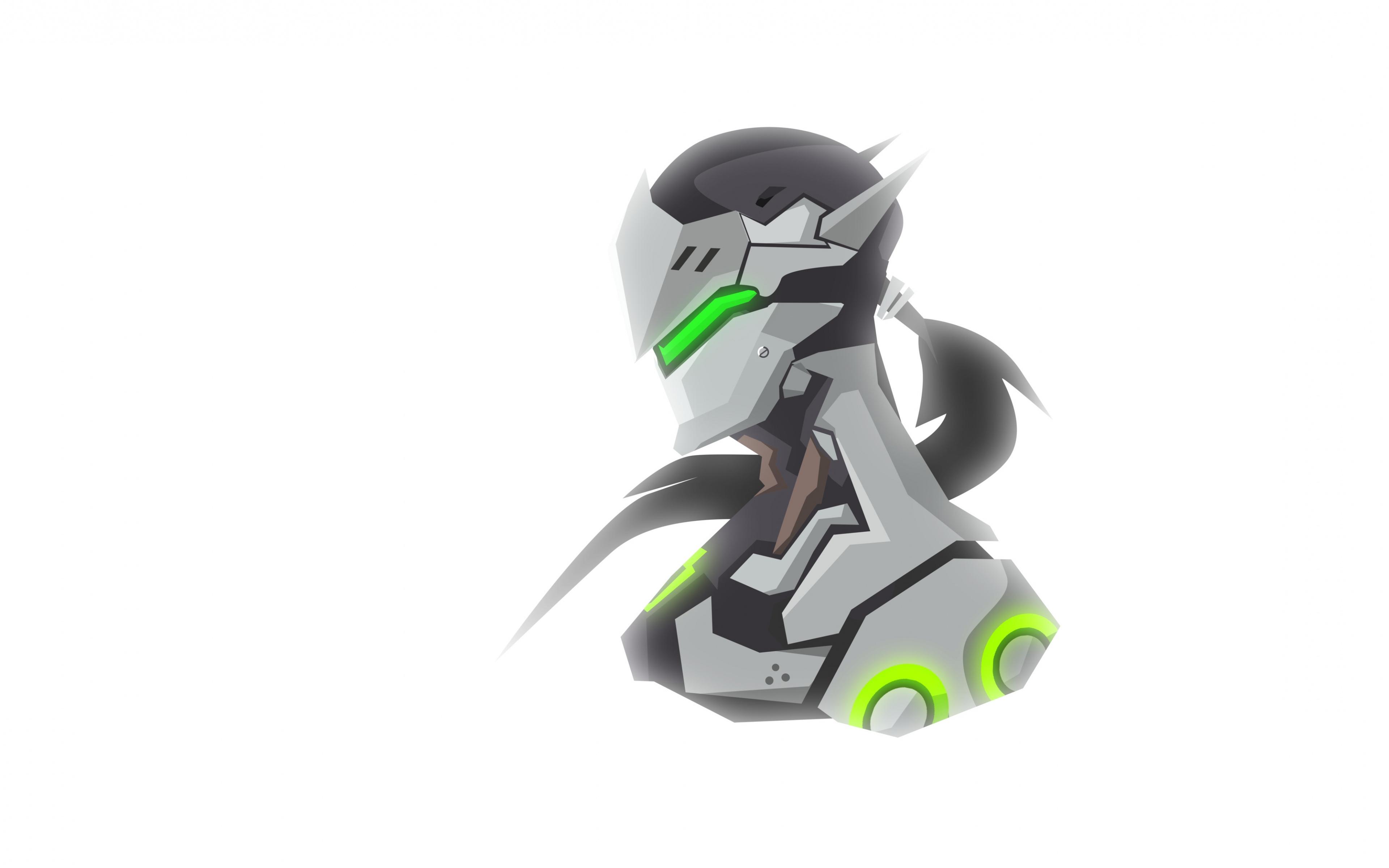 3840x2400 Download Genji, overwatch, online game, minimal, art wallpaper, 3840x 4K Ultra HD 16: Widescreen