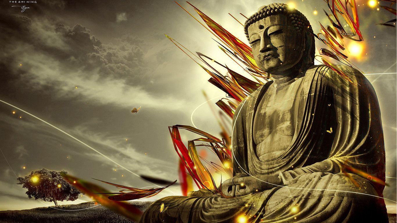 1366x768 Buddhist wallpaper I thought you might enjoy