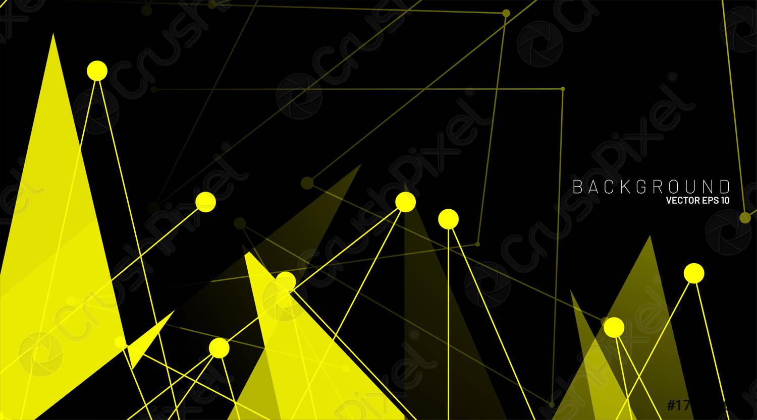 1500x833 Abstract vector background polygonal space low poly dark background with