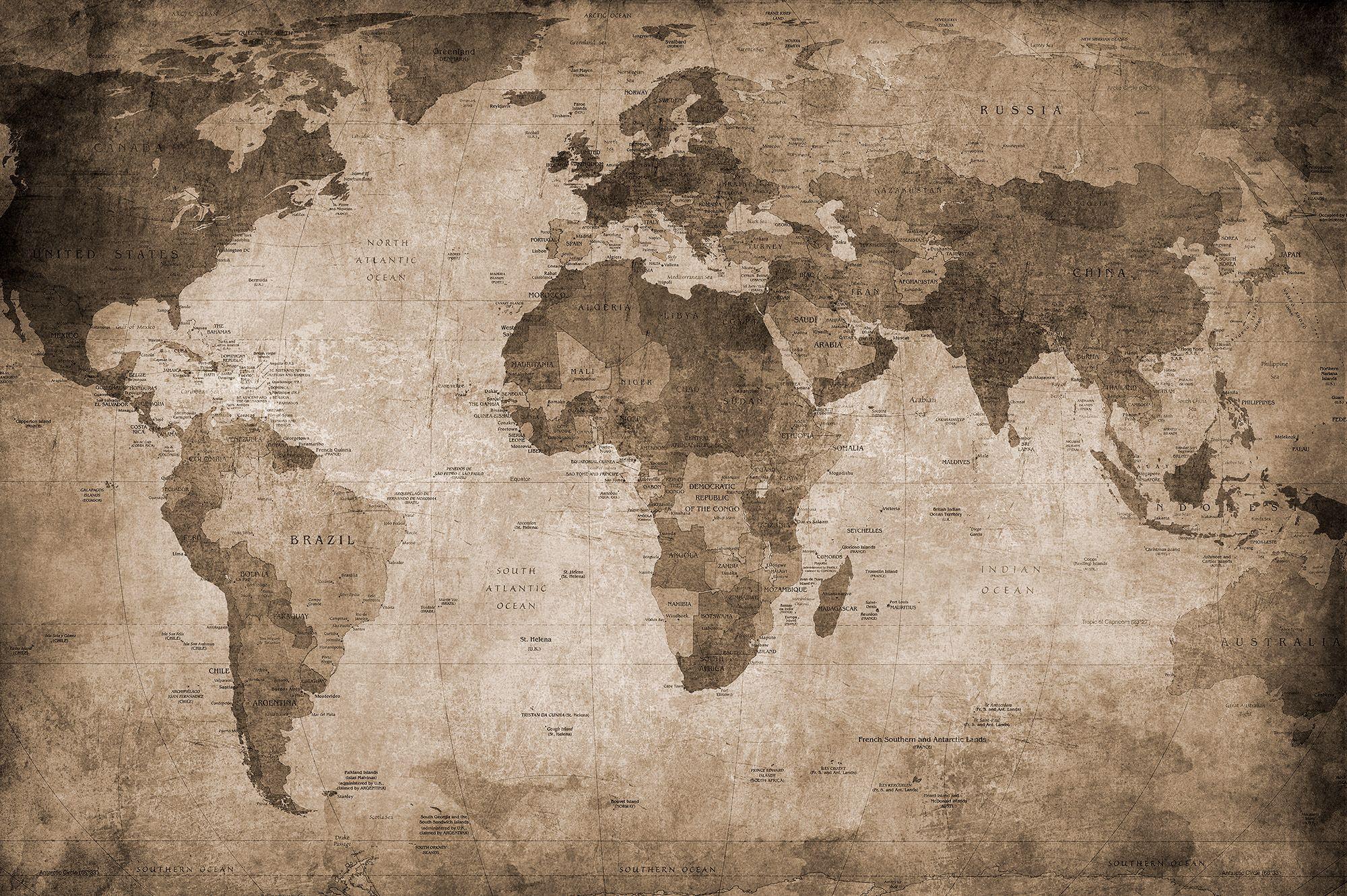 2000x1331 brown world map as a wall! would be so awesome!. Väggmålning, Mural, Hur man målar