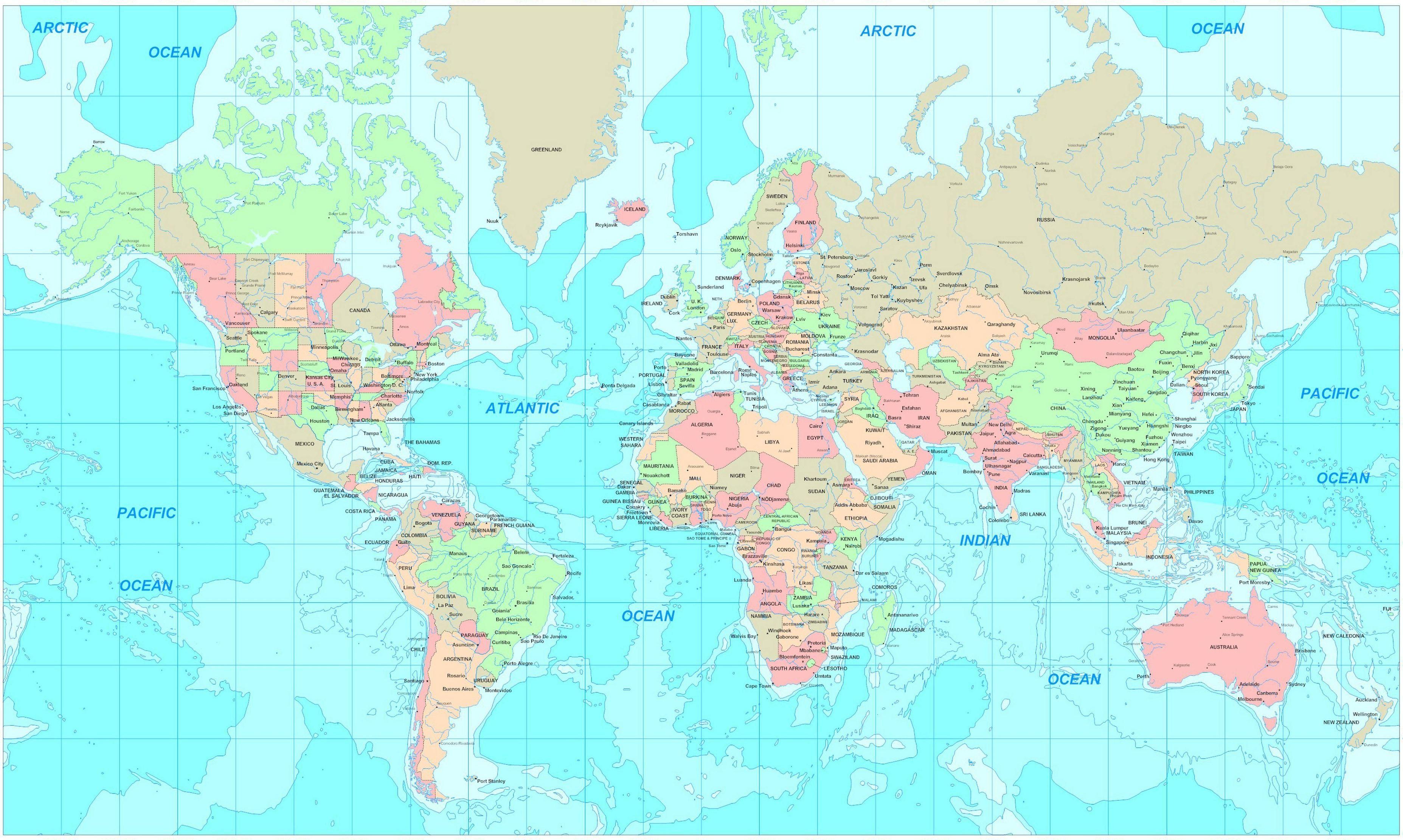 3710x2222 World Maps Wallpaper Wall Inspirational World Map Wallpaper Map Of The World To Print