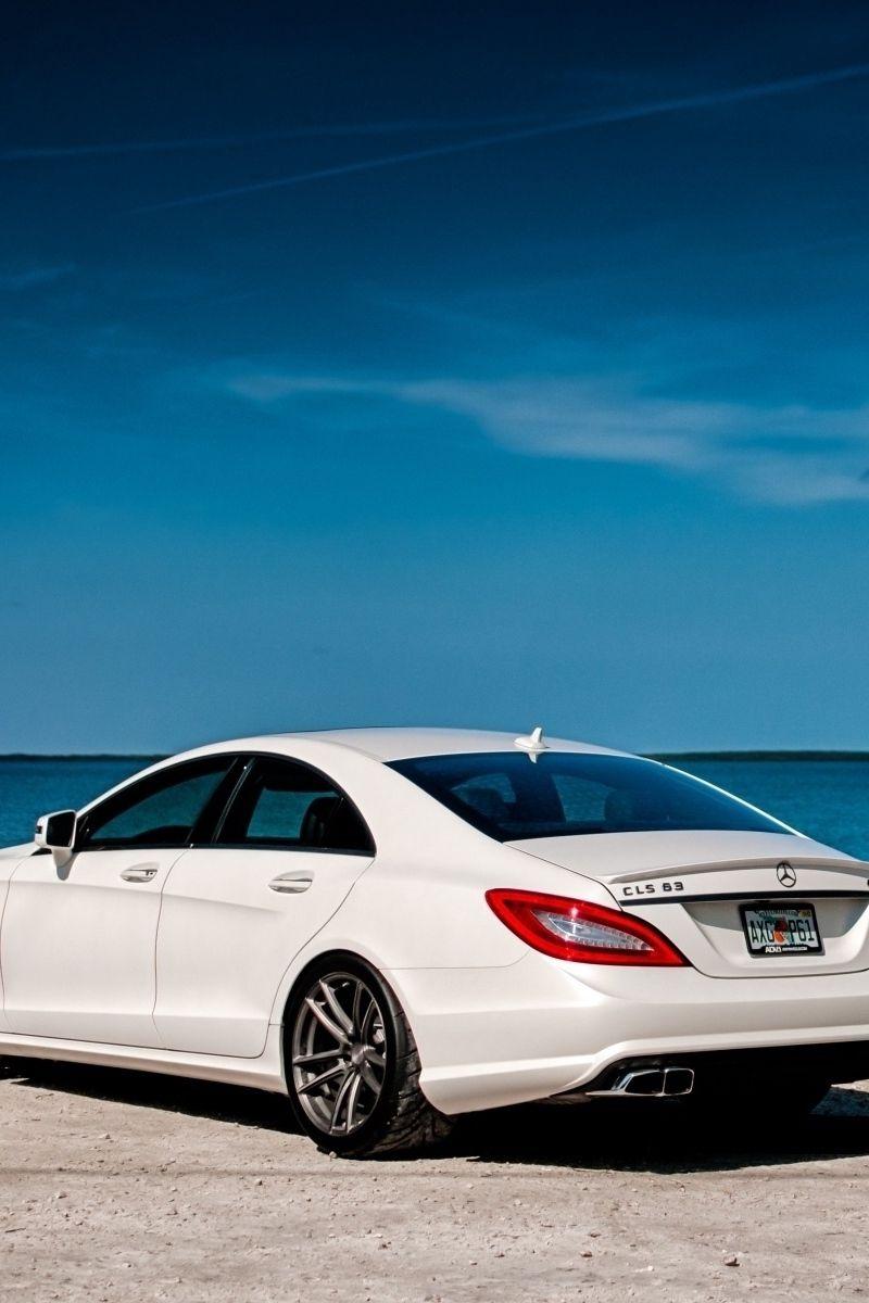 800x1200 Download Wallpaper 800x1200 White, Mercedes Benz, Rear View