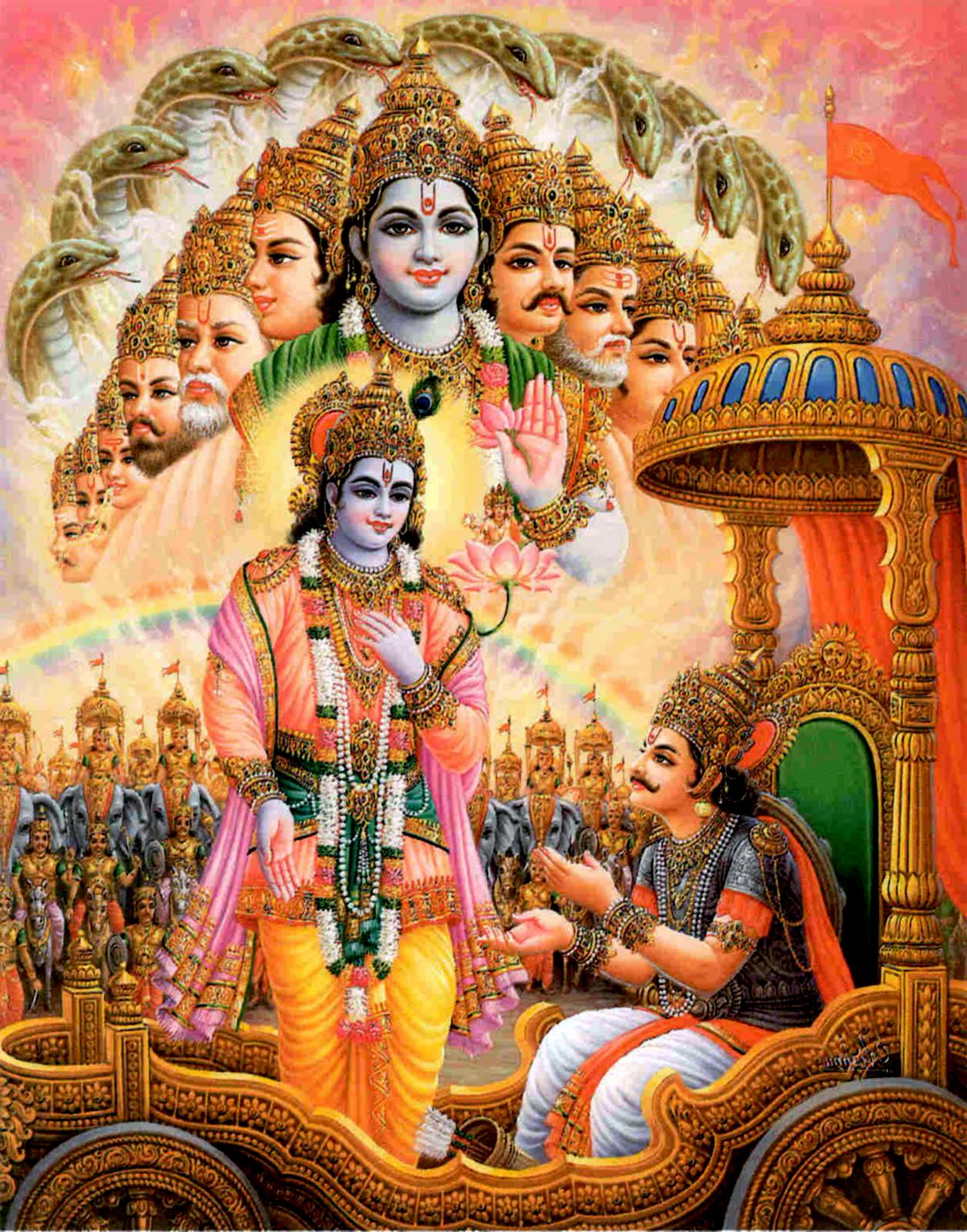 1257x1600 Shri Krishna Kurukshetra HD Mobile Wallpaper