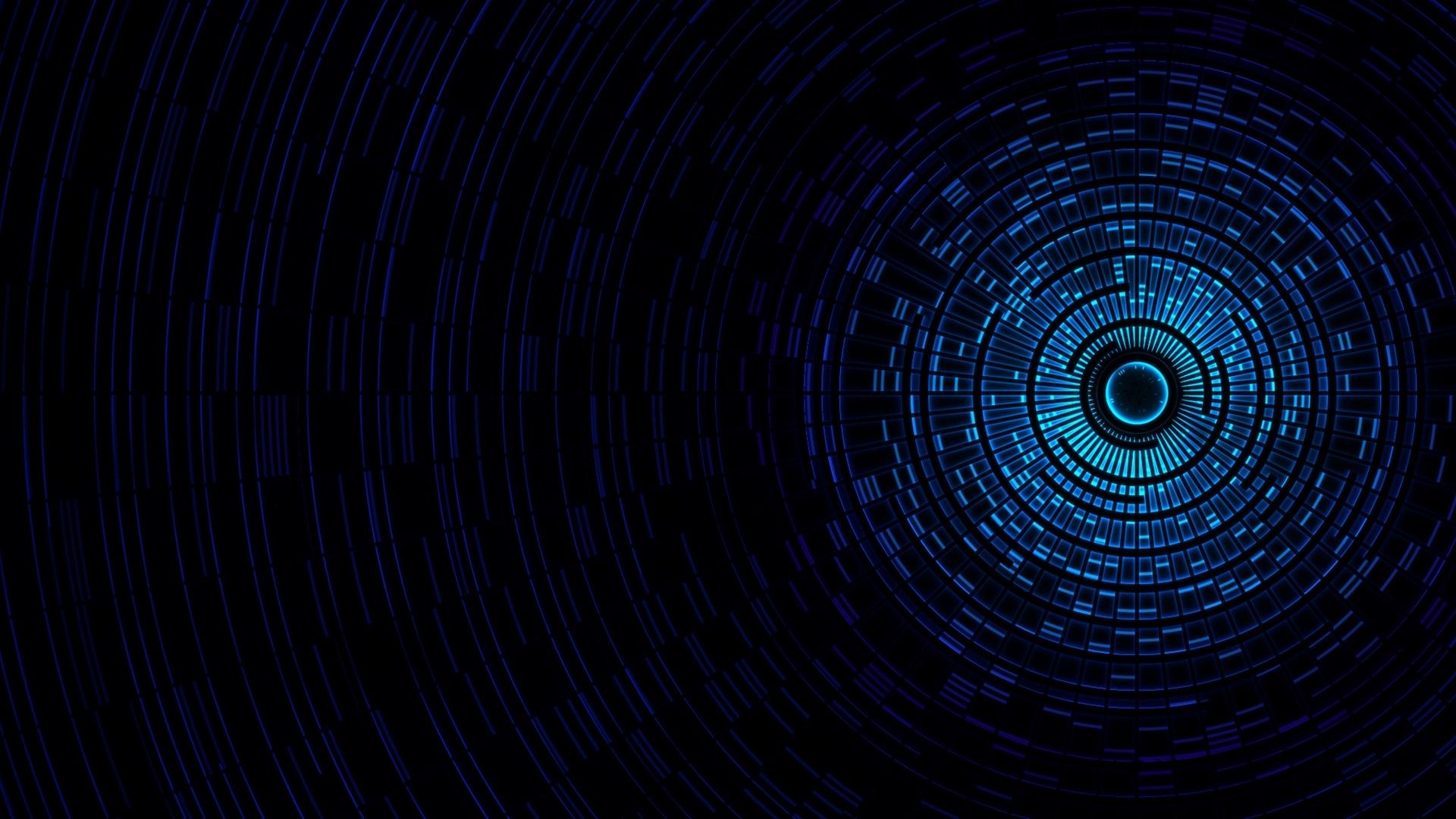 1920x1080 Black Blue Shards Wallpaper
