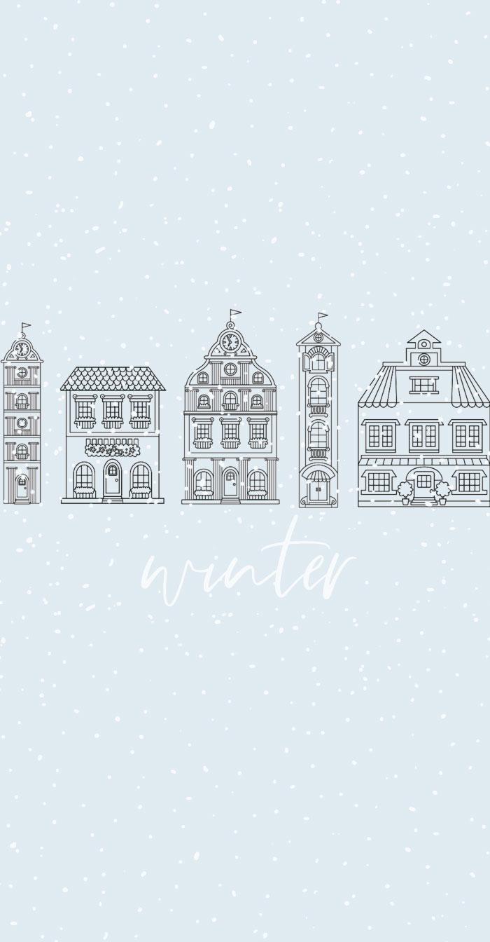 700x1344 Winter Illustration Wallpaper