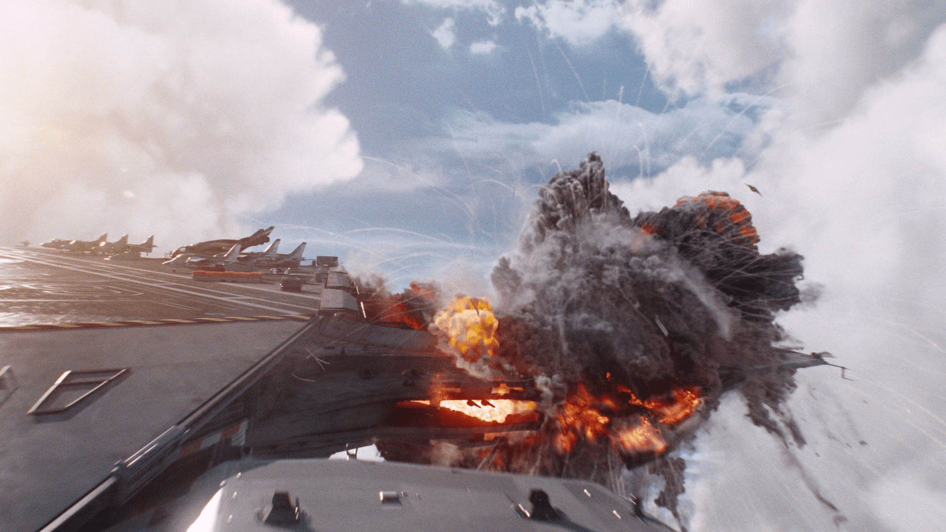 1920x1080 Attack on the Helicarrier. Marvel Cinematic Universe