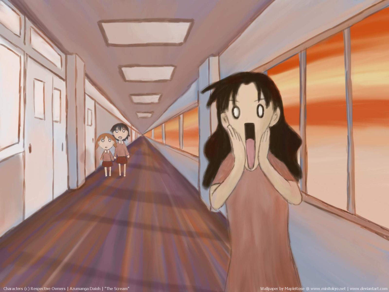 1600x1200 Azumanga Daioh Wallpaper: The Scream