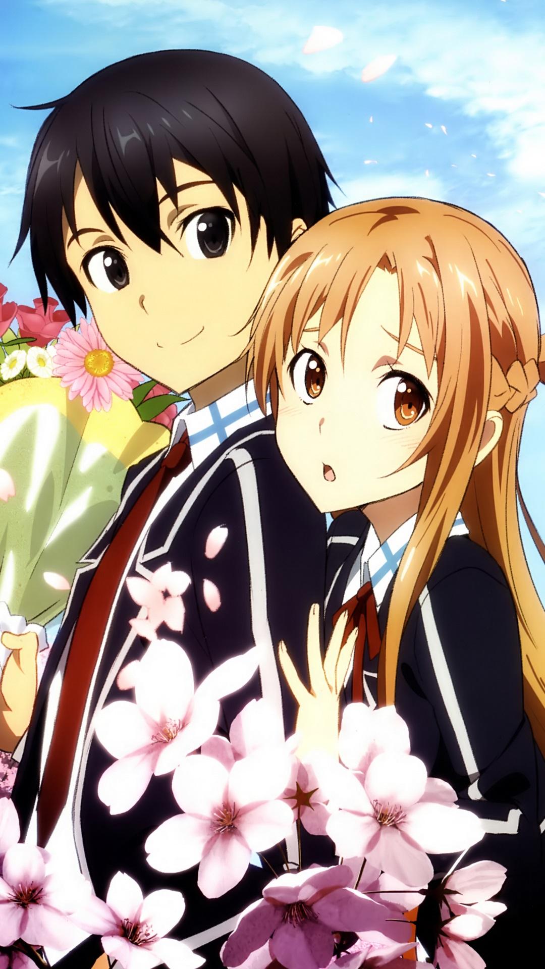 1080x1920 Sword Art Online 2 Kirito Asuna Art Online Wallpaper iPhone Kirito And Asuna