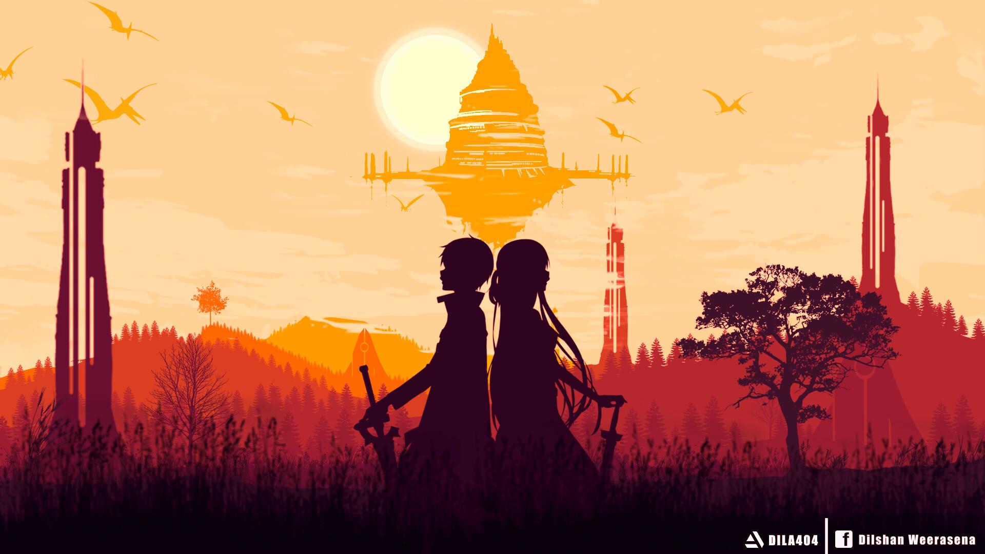 1920x1080 Asuna Yuuki & Kirito Cool Sword Art Online Wallpaper, HD Anime 4K Wallpaper, Image and Background
