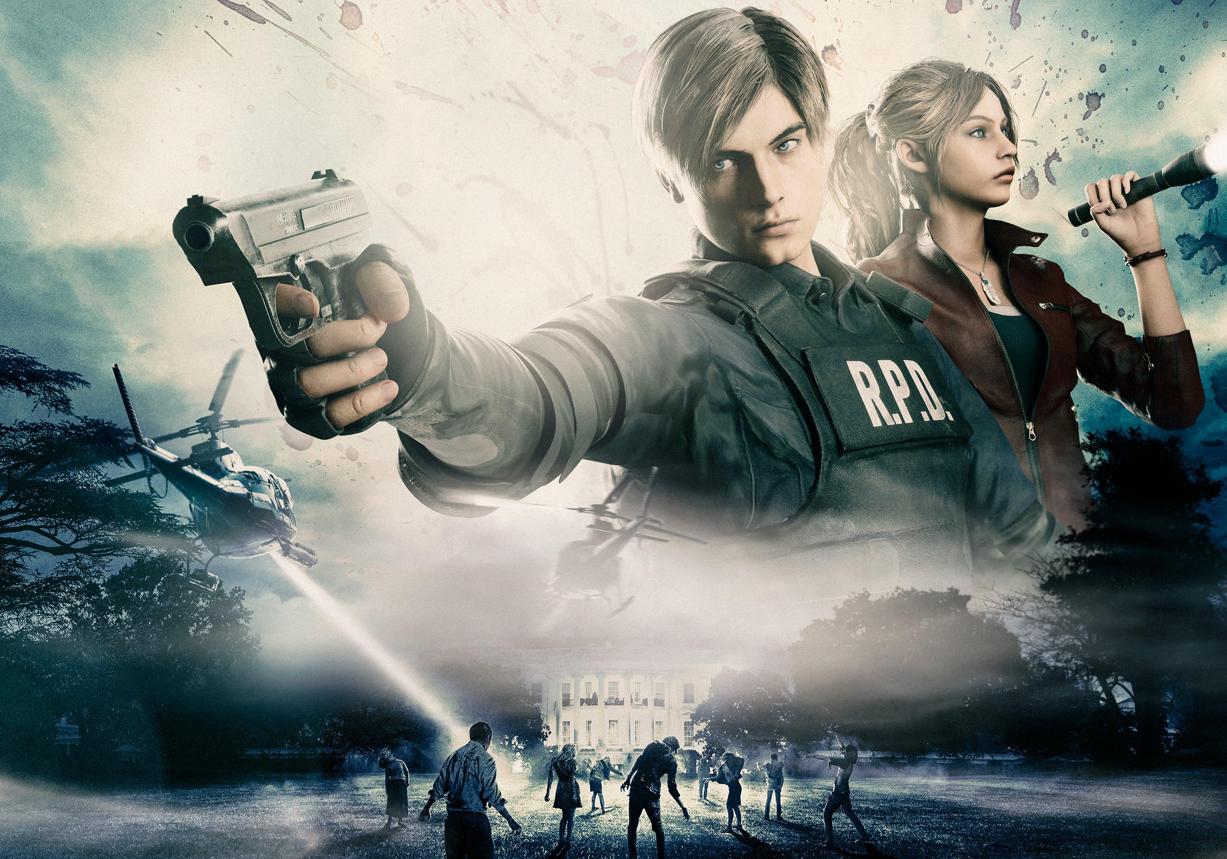 3970x2780 Resident Evil Infinite Darkness with Leon and Claire from RE2 Remake: residentevil