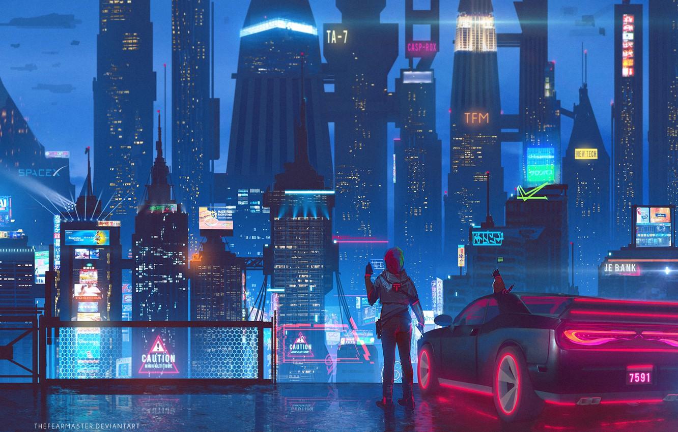 1332x850 Wallpaper Neon Future City