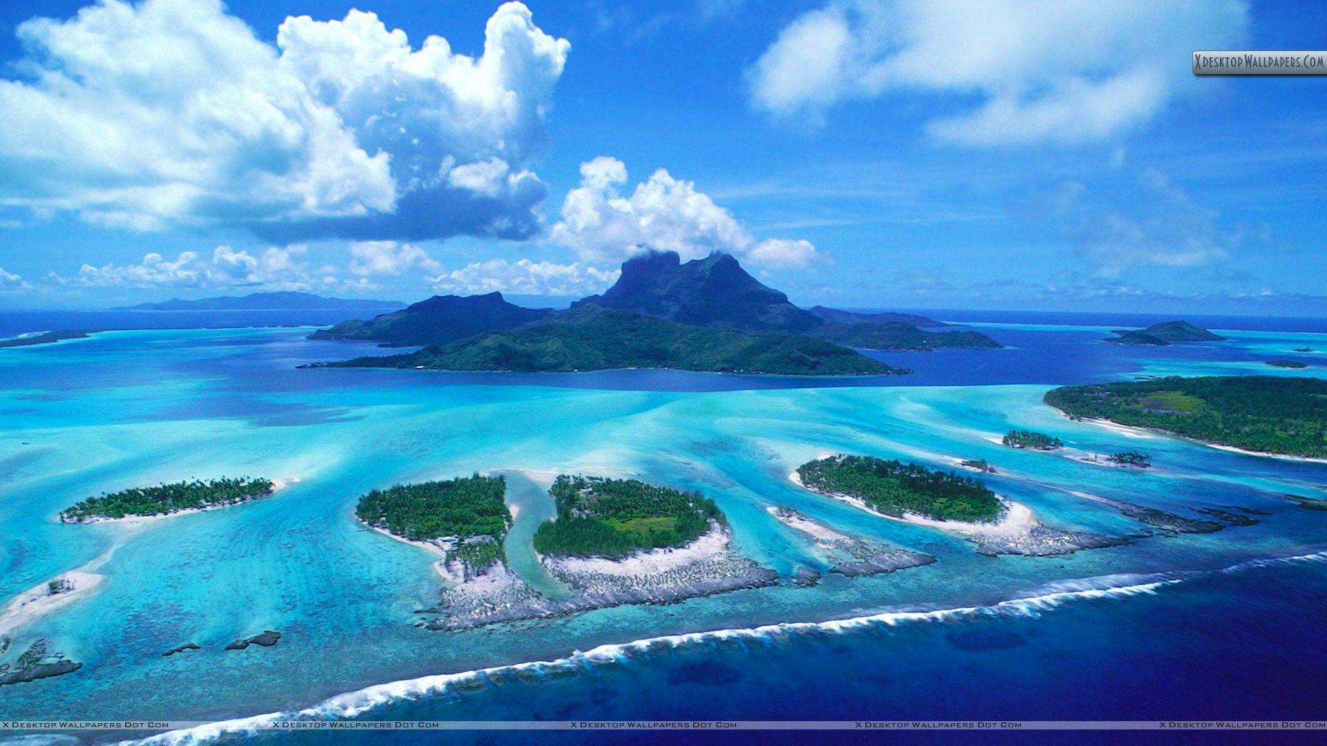 1920x1080 Reefs of Bora Bora, French Polynesia Wallpaper