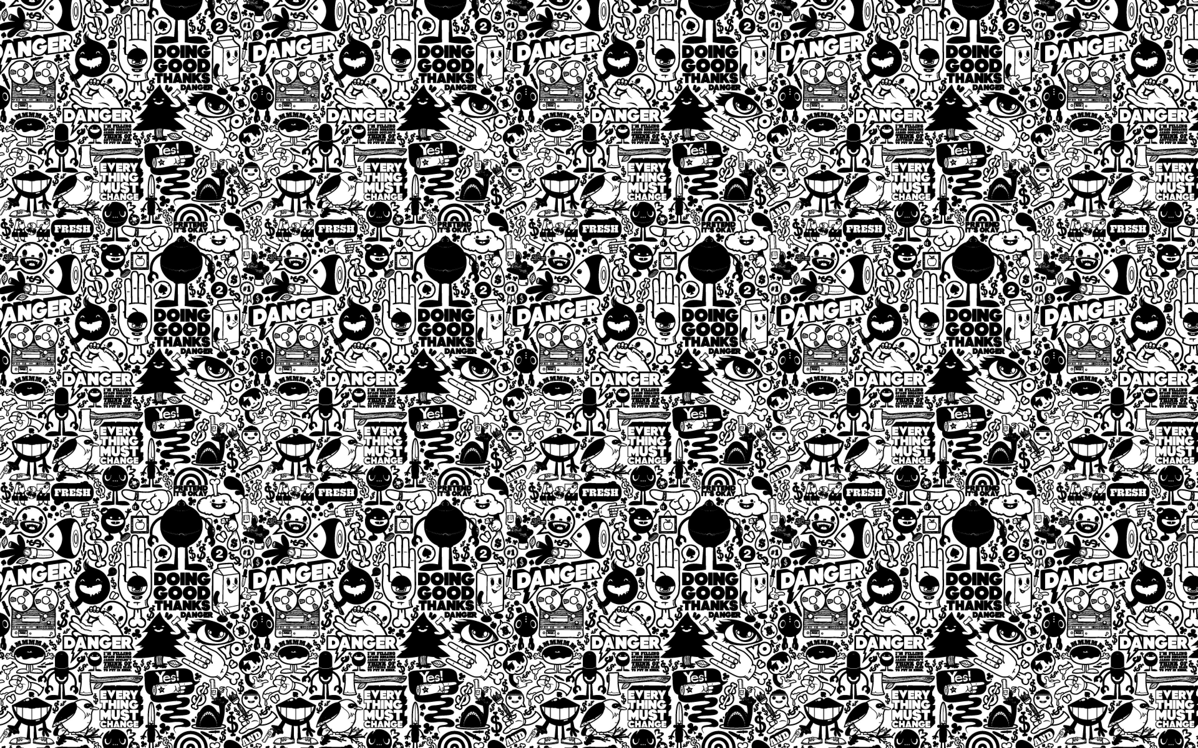 3840x2400 ScreenBeauty. black white, texture, design