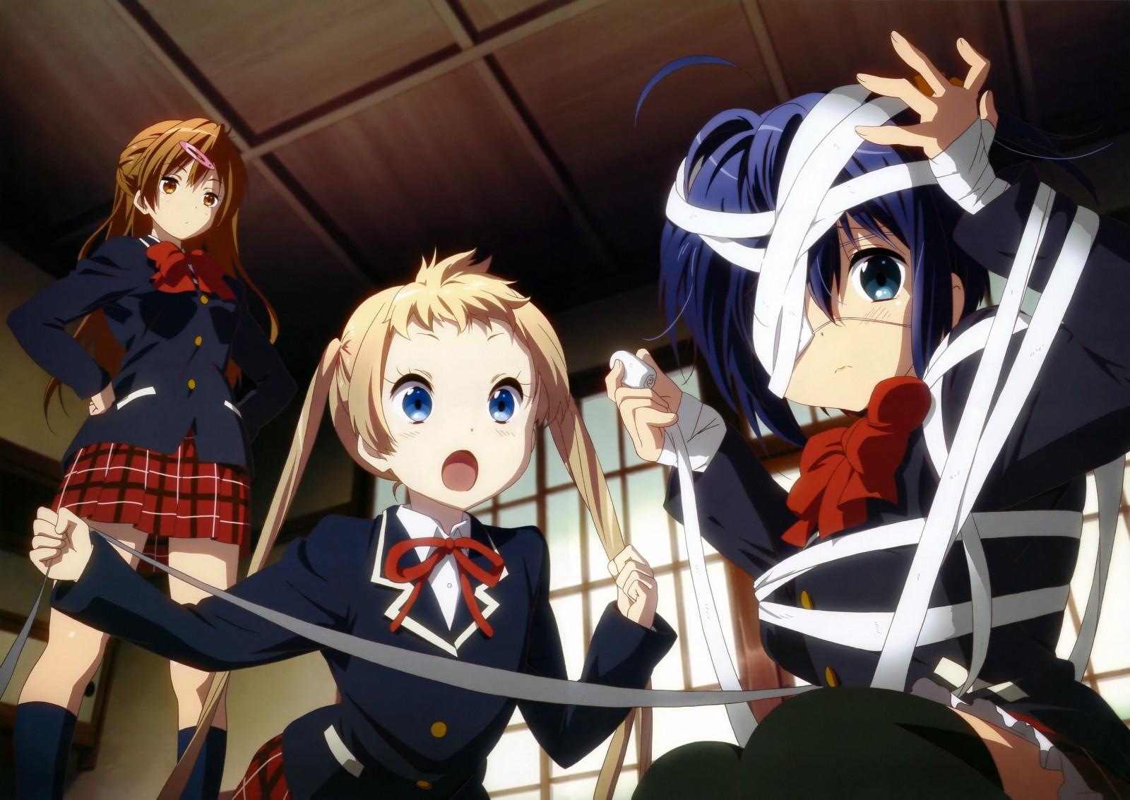 1600x1133 #Takanashi Rikka, #Kumin Tsuyuri, #Nibutani Shinka, #Dekomori Sanae, #Chuunibyou demo Koi ga Shitai!, wallpaper. Mocah HD Wallpaper