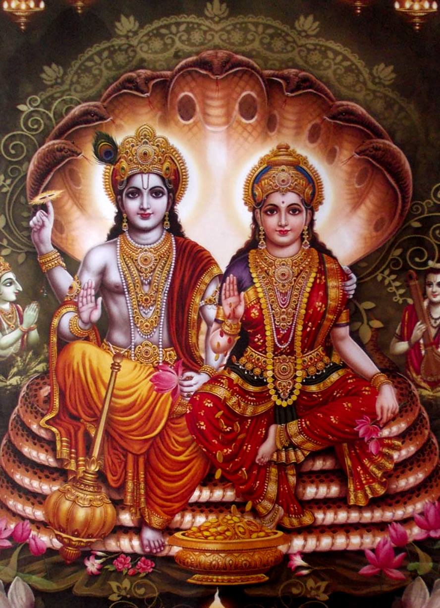 888x1228 Lord Lakshmi Narayana Image