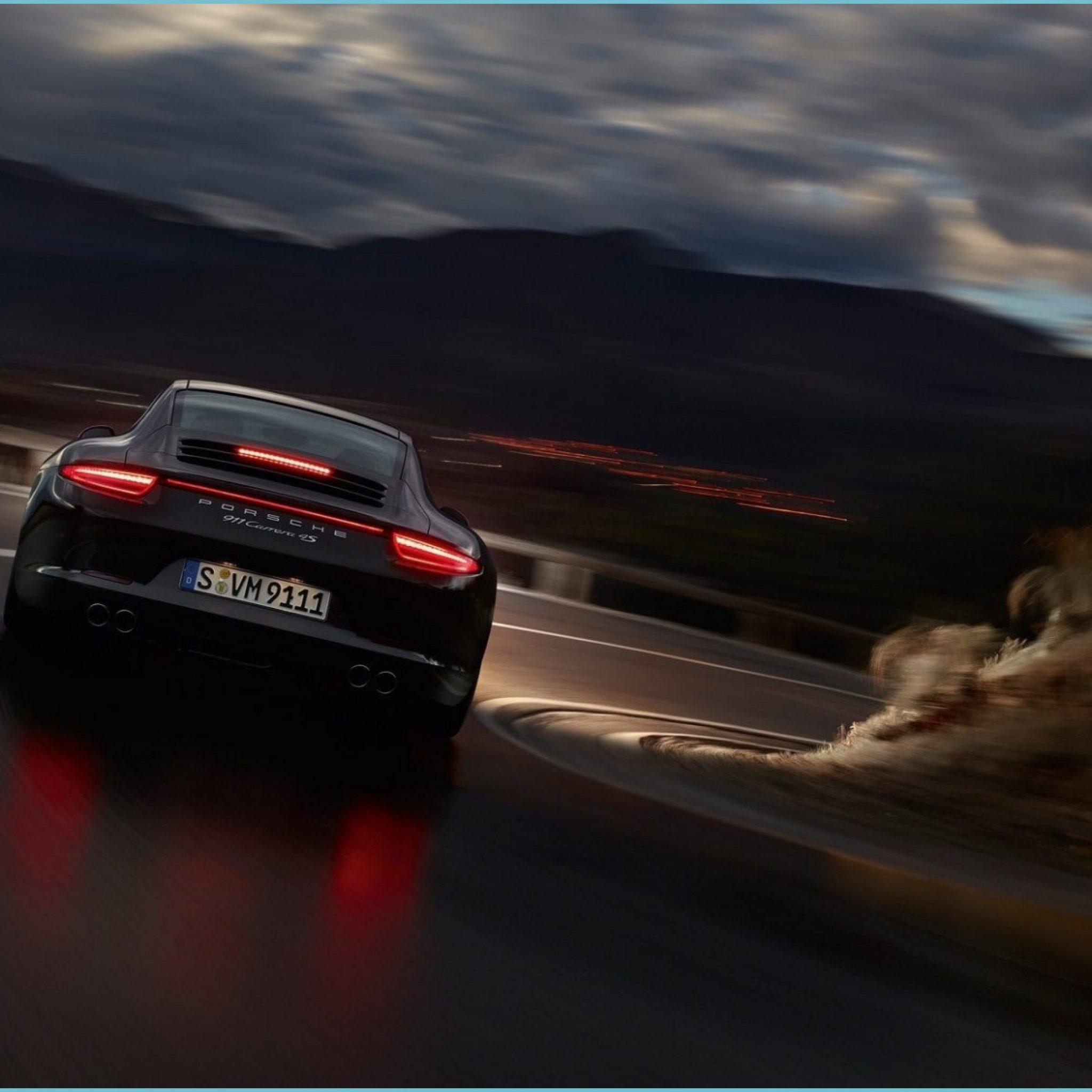 2048x2048 Black Sports Car, Road, Porsche, Porsche 11 Carrera 11S HD 911 Wallpaper